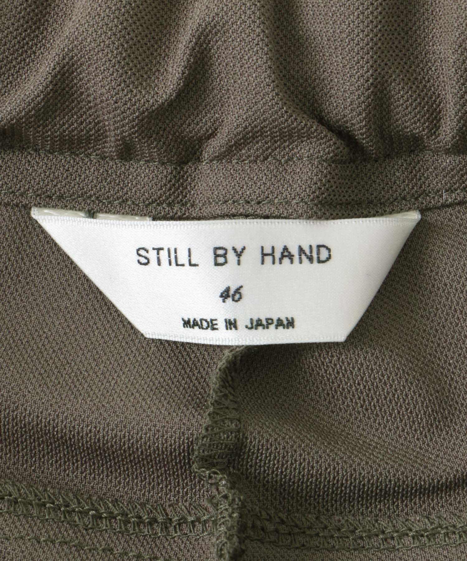 STILL BY HAND　Slim tapered jersey pants OLIVE 44