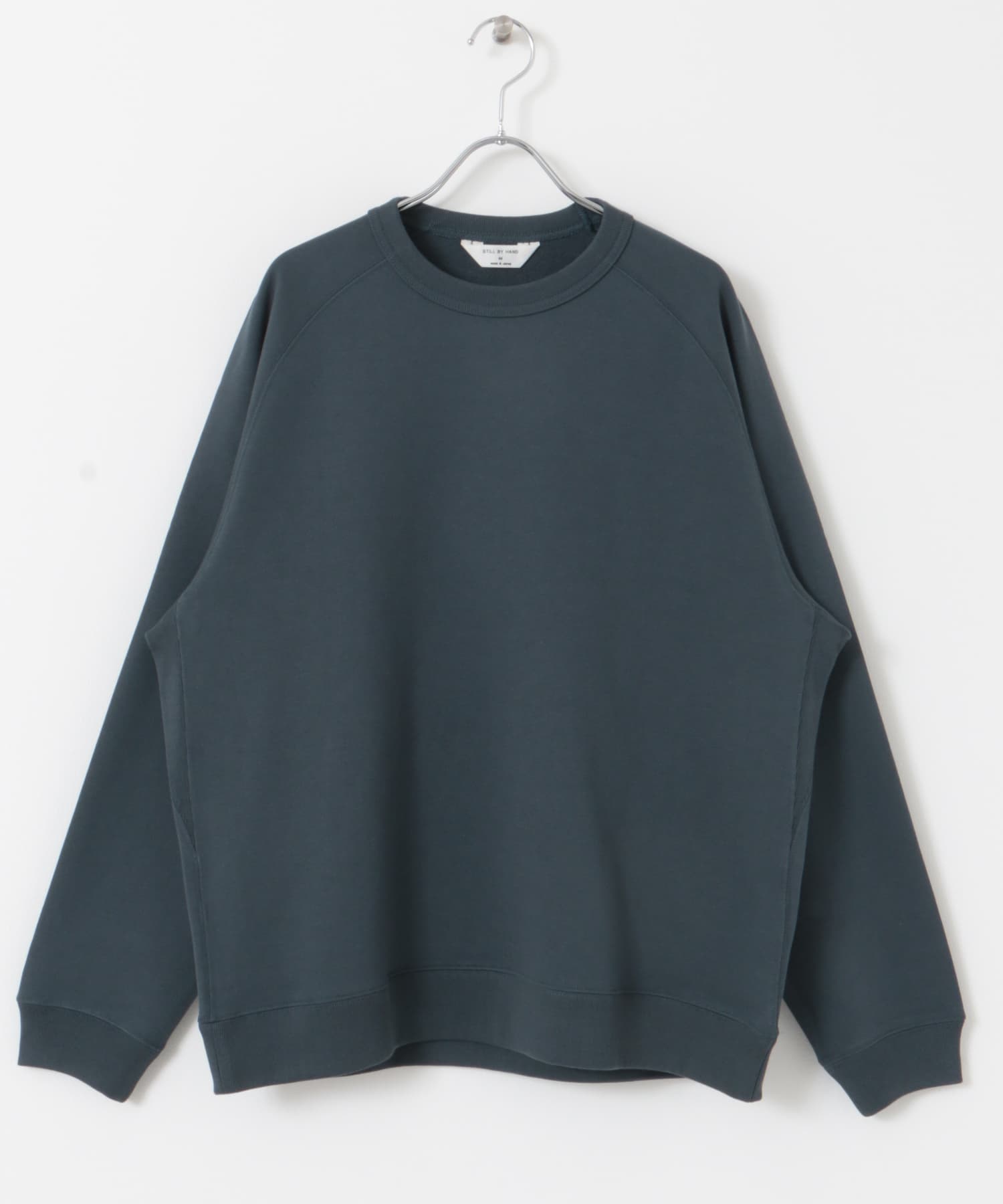 STILL BY HAND　Pima cotton sweatshirts SLATE BLUE 46