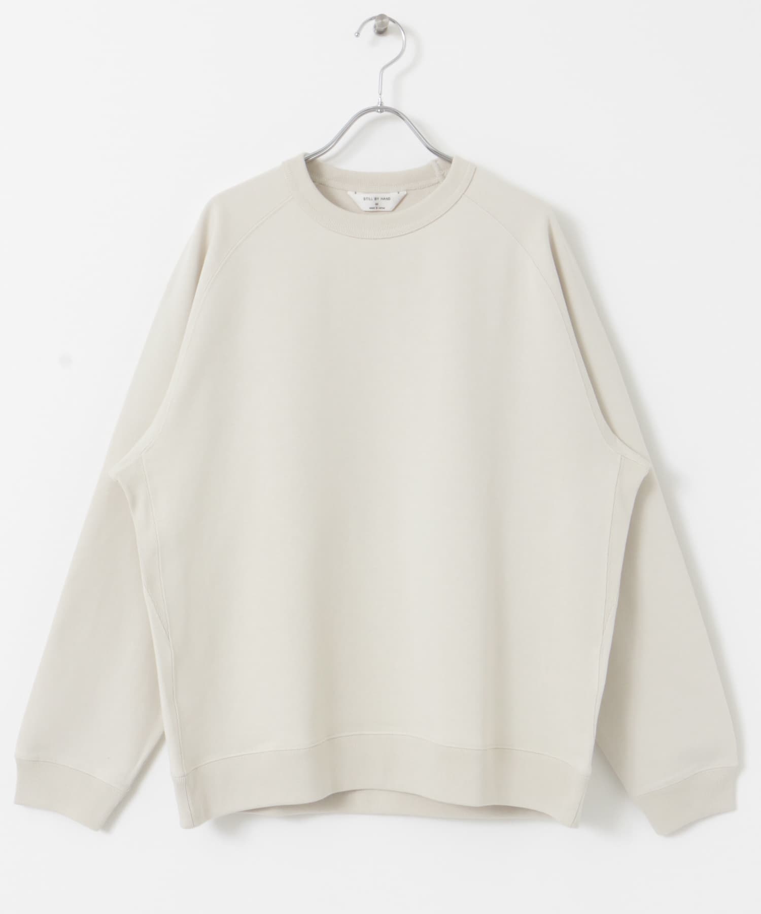 STILL BY HAND　Pima cotton sweatshirts ECRU 46