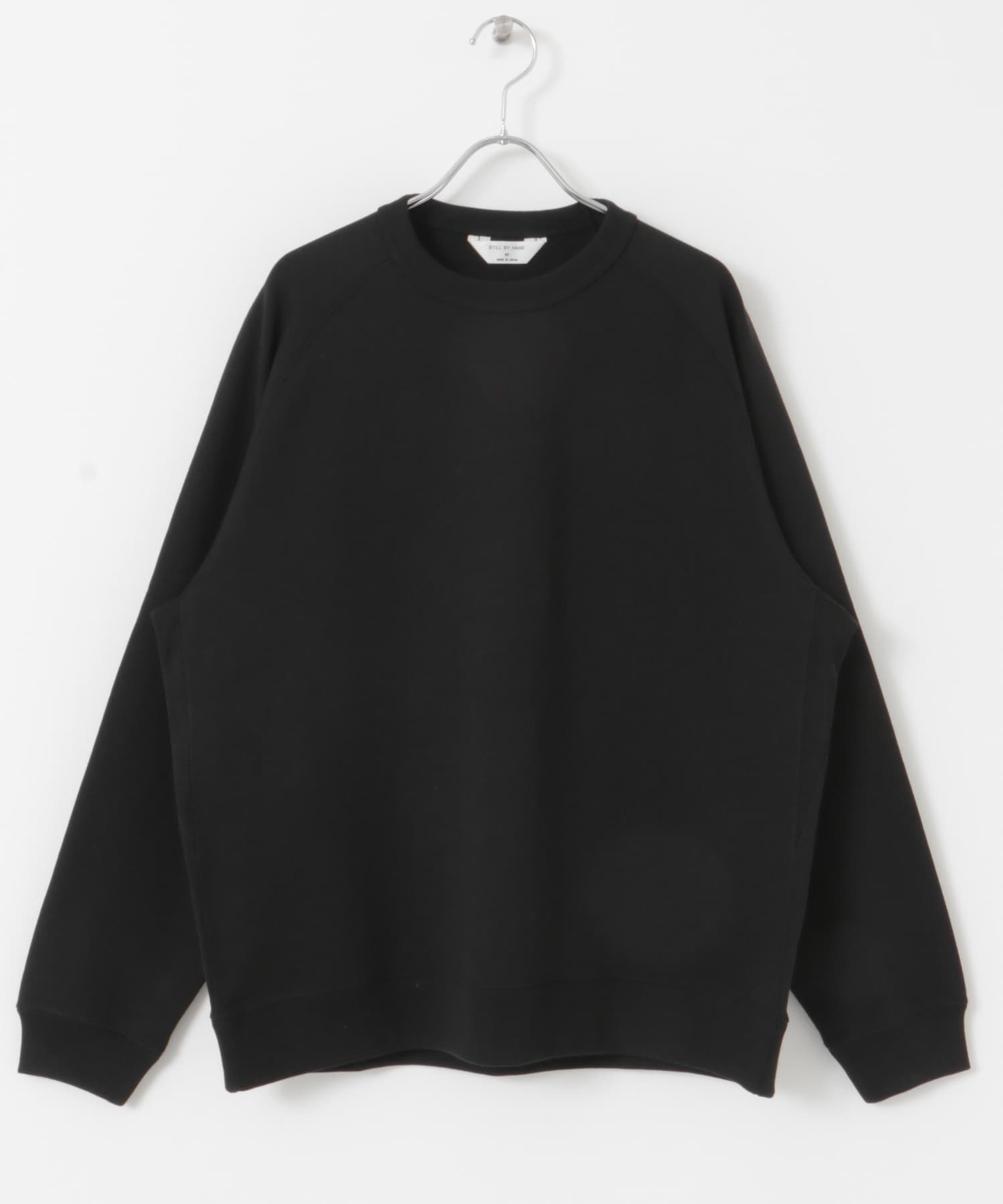 STILL BY HAND　Pima cotton sweatshirts INK BLACK 46