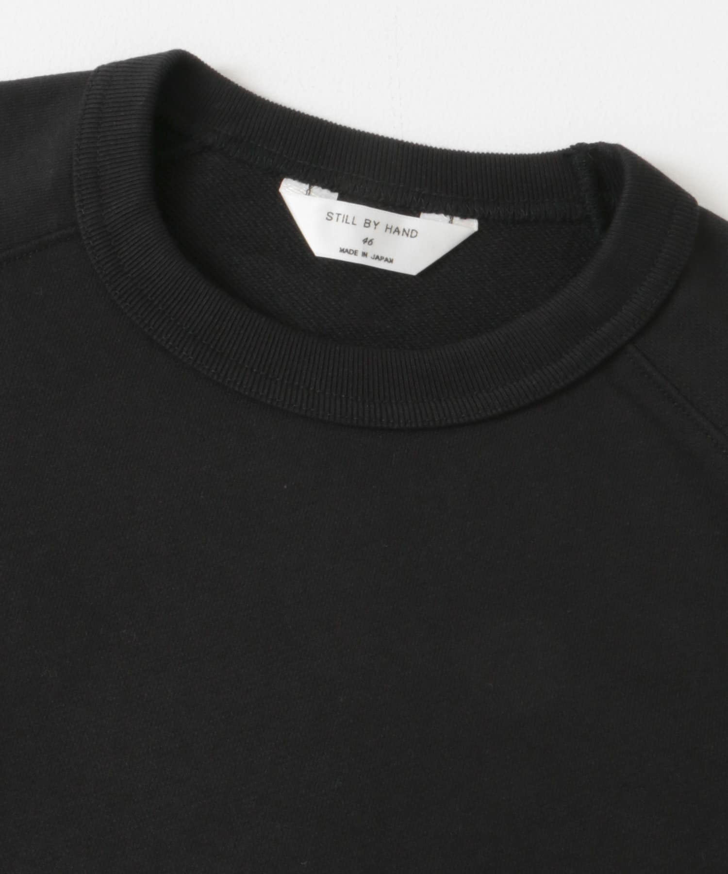 STILL BY HAND　Pima cotton sweatshirts INK BLACK 46