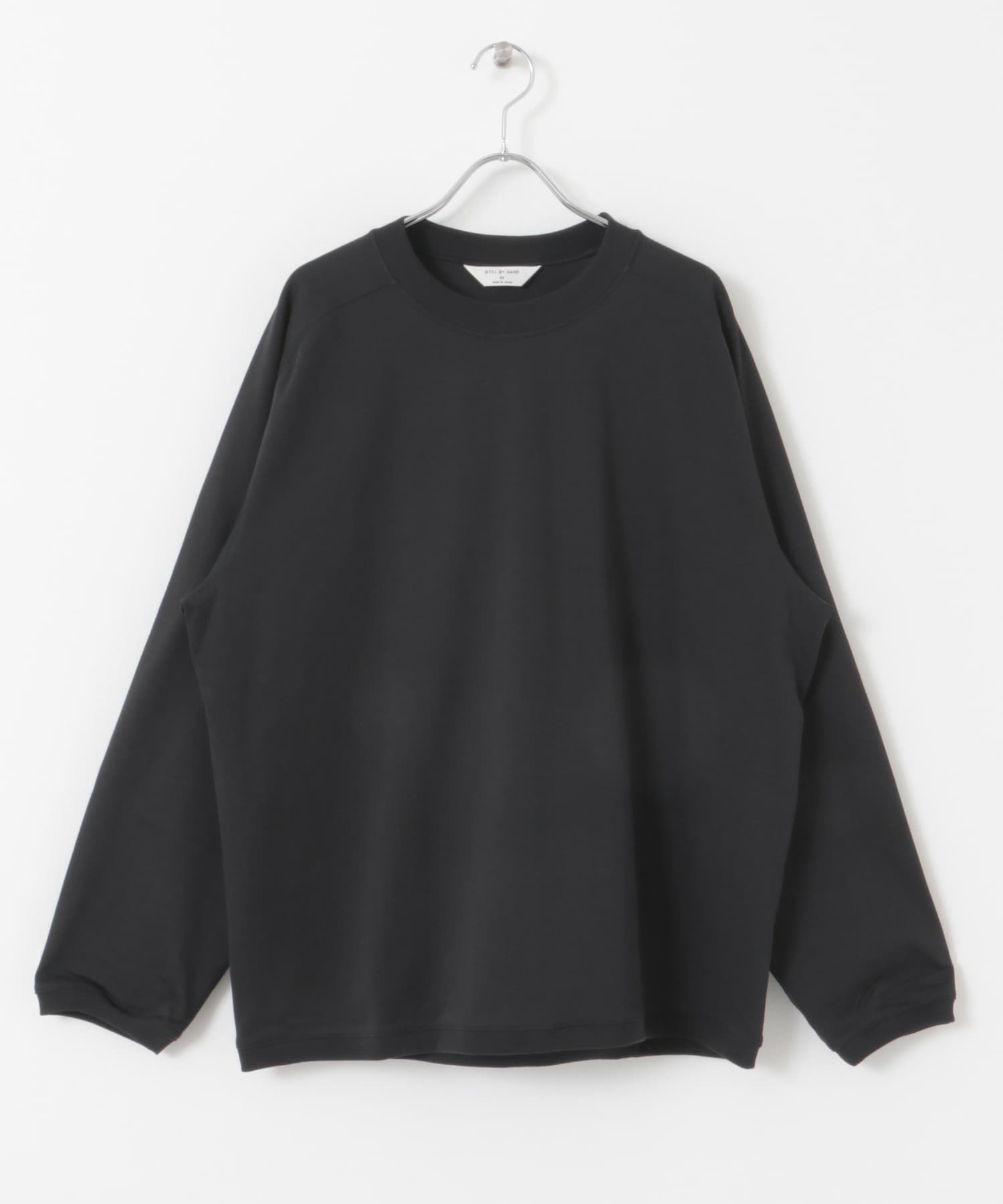 STILL BY HAND　High twist long sleeve BLACK NAVY 46
