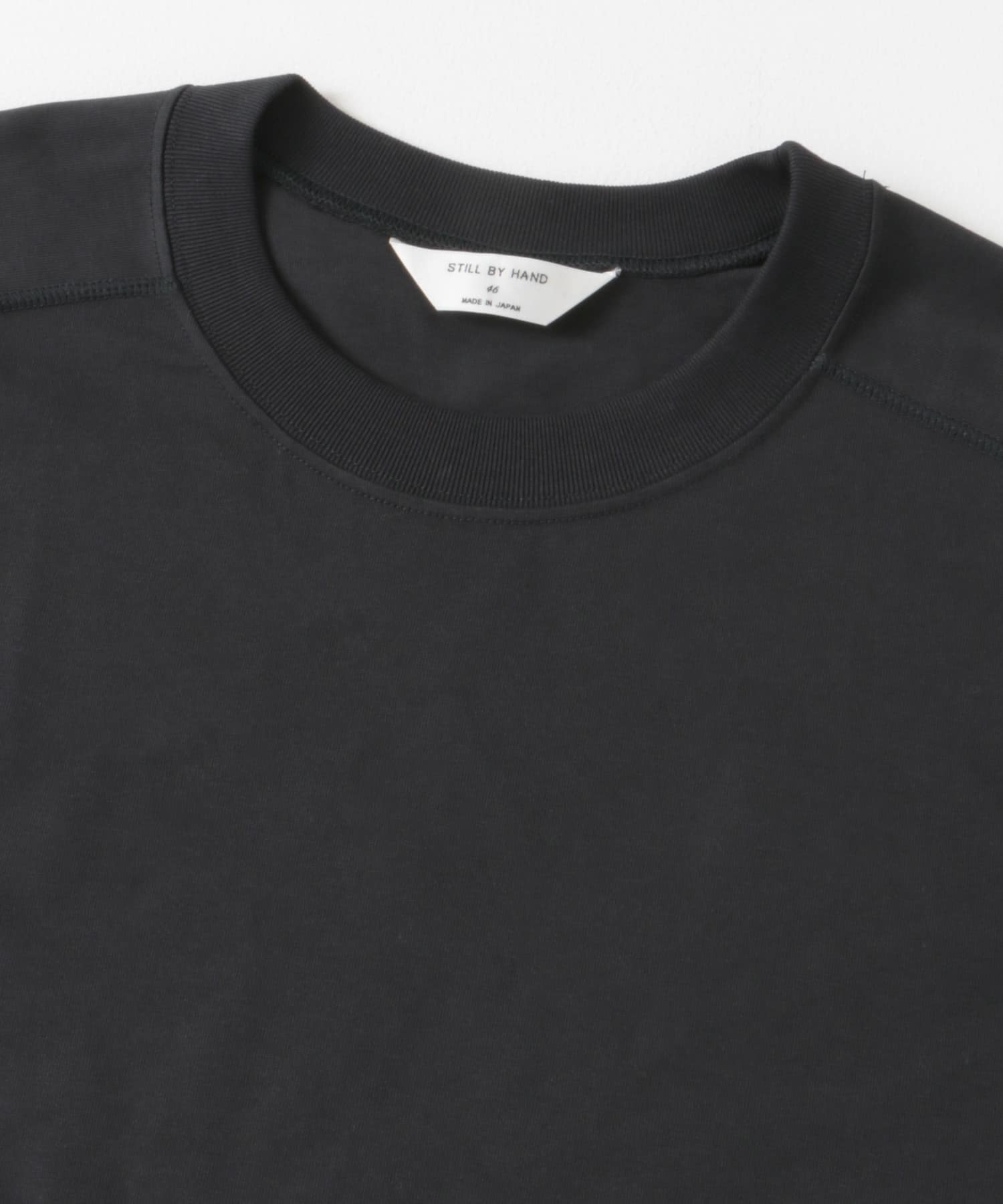 STILL BY HAND　High twist long sleeve BLACK NAVY 46