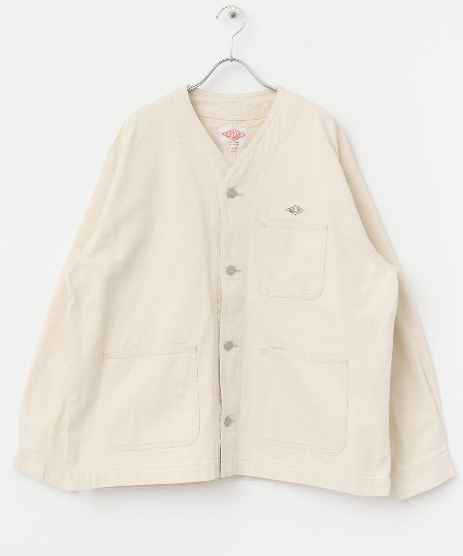 DANTON　COLLARLESS JACKET