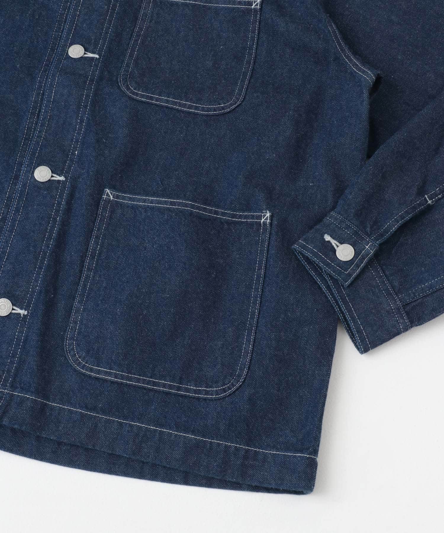 DANTON　COLLARLESS JACKET INDIGO 38