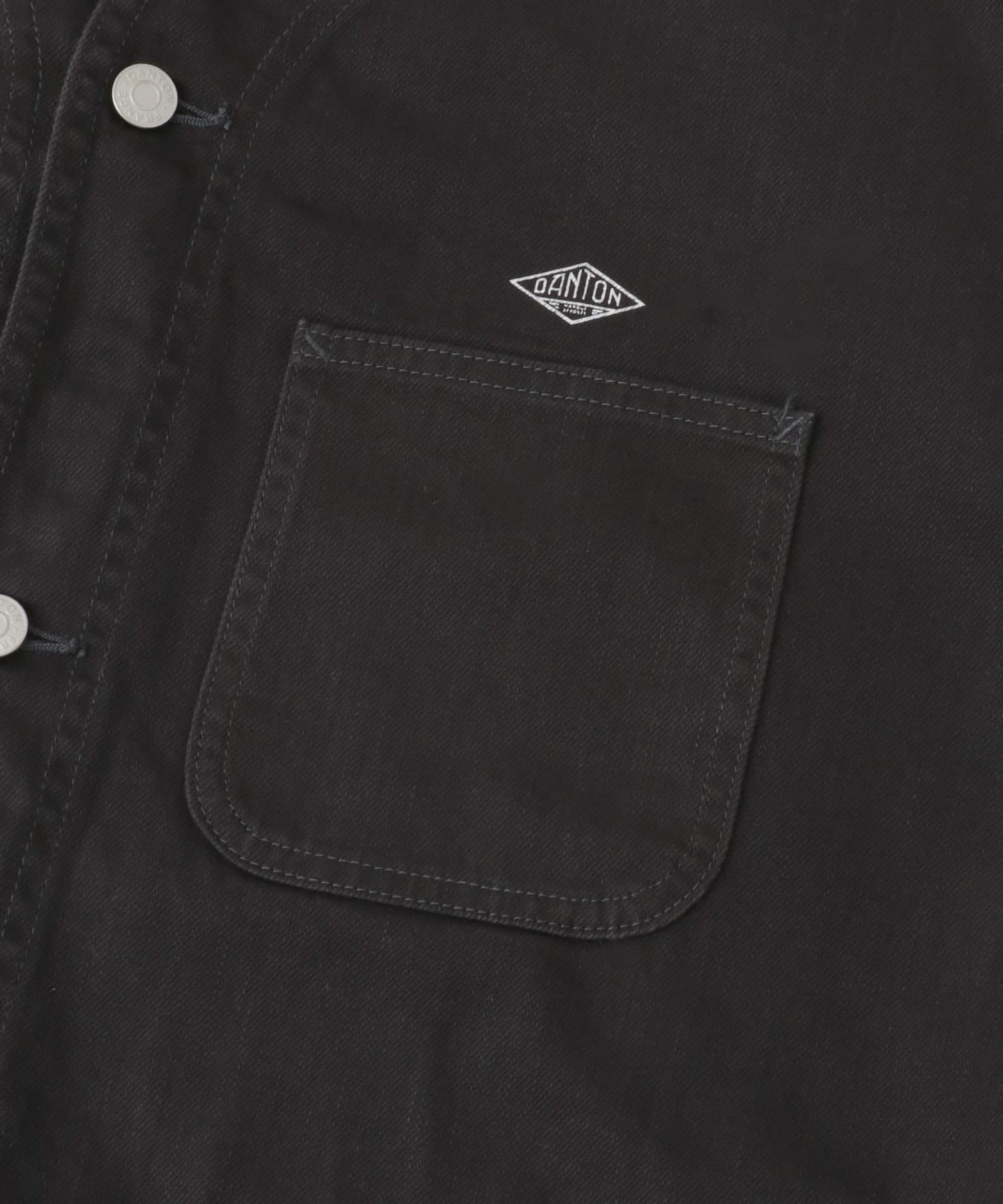 DANTON　COLLARLESS JACKET C.BLACK 38
