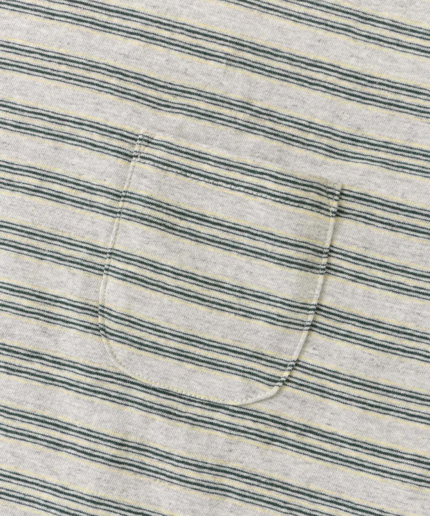 ENDS and MEANS　Pocket Long-Sleeve Tee(Striped) AshGray ST M