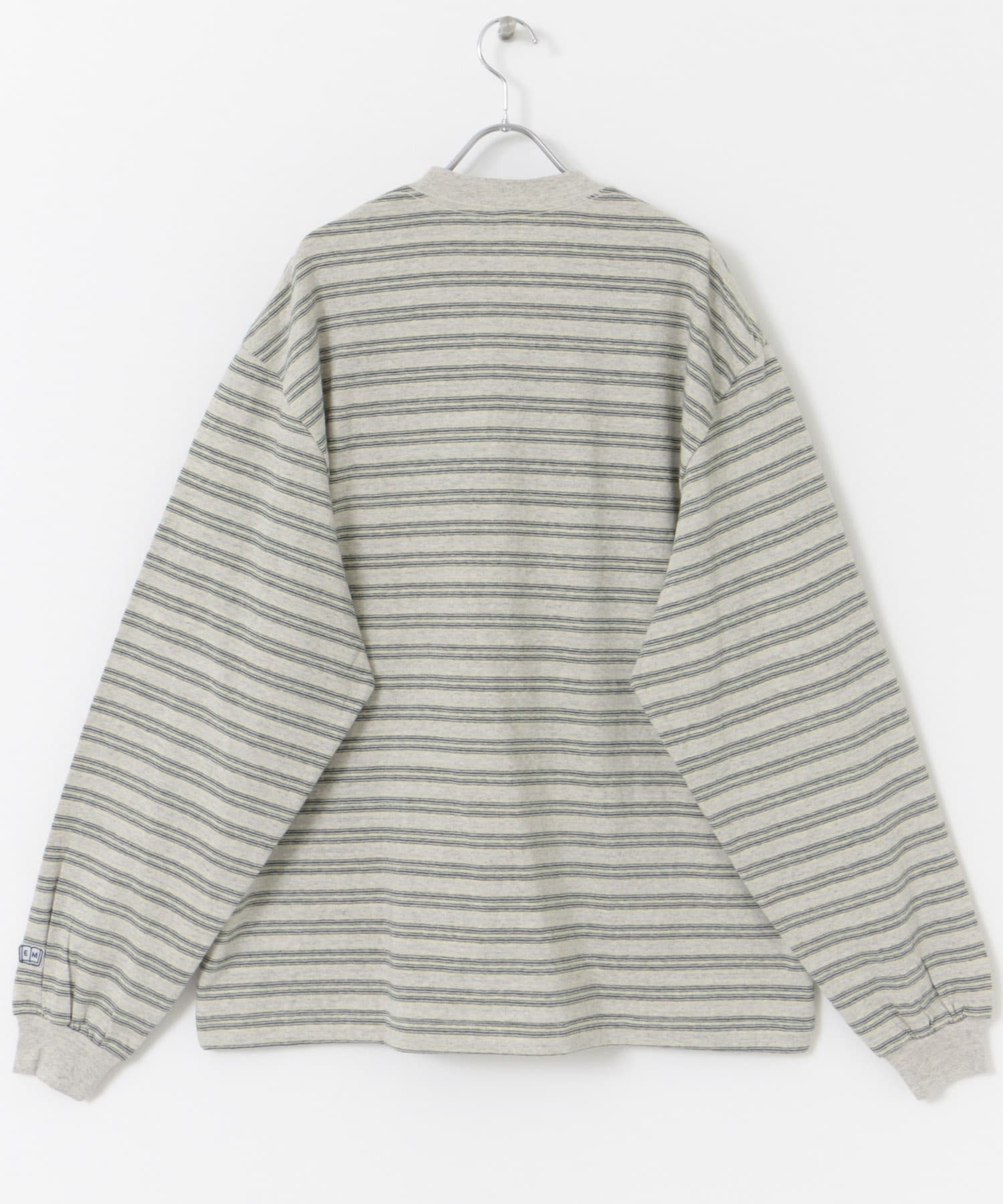 ENDS and MEANS　Pocket Long-Sleeve Tee(Striped) AshGray ST M