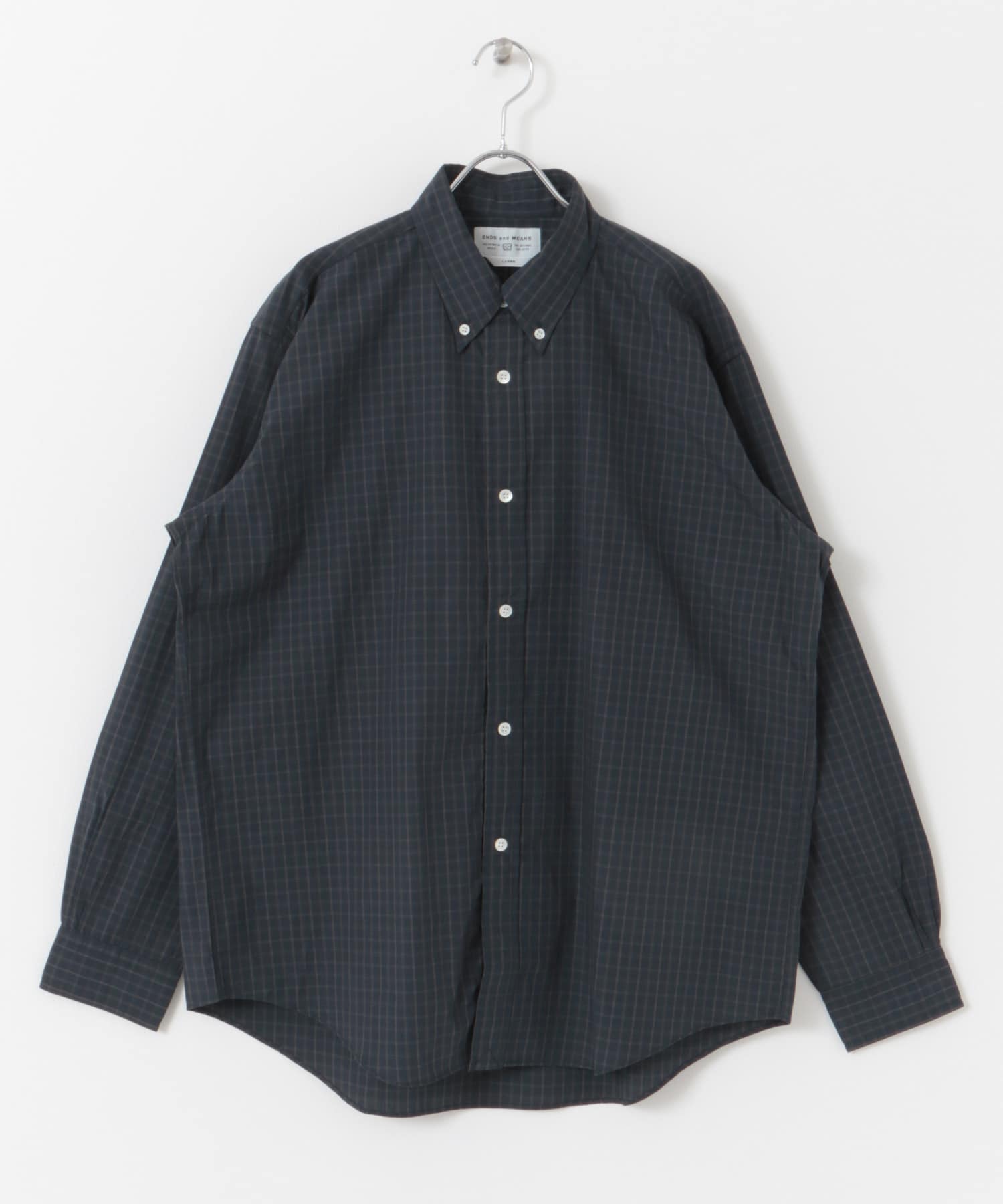 ENDS and MEANS BUTTONDOWN Shirts(L Pin Stripe): トップス｜URBAN