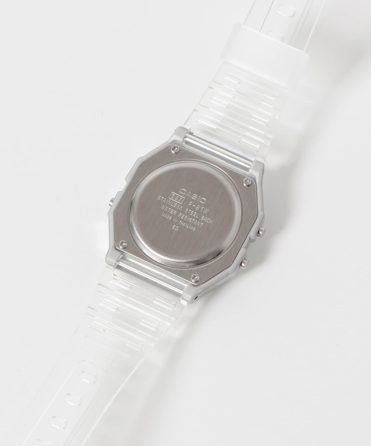 CASIO　F-91WS-7JH CLEAR/WHT FREE