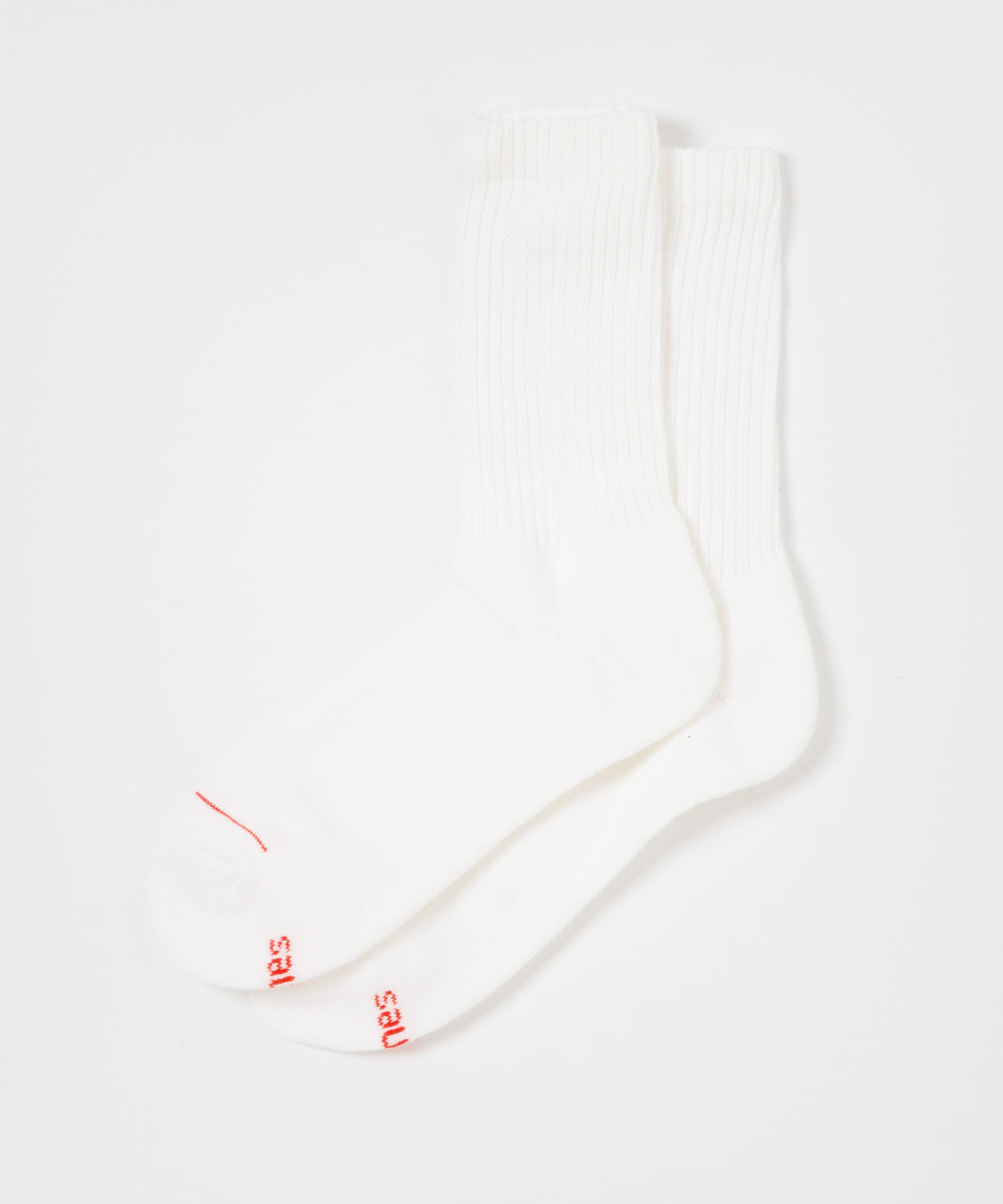 Hanes　クルーソックス2P WHITE one