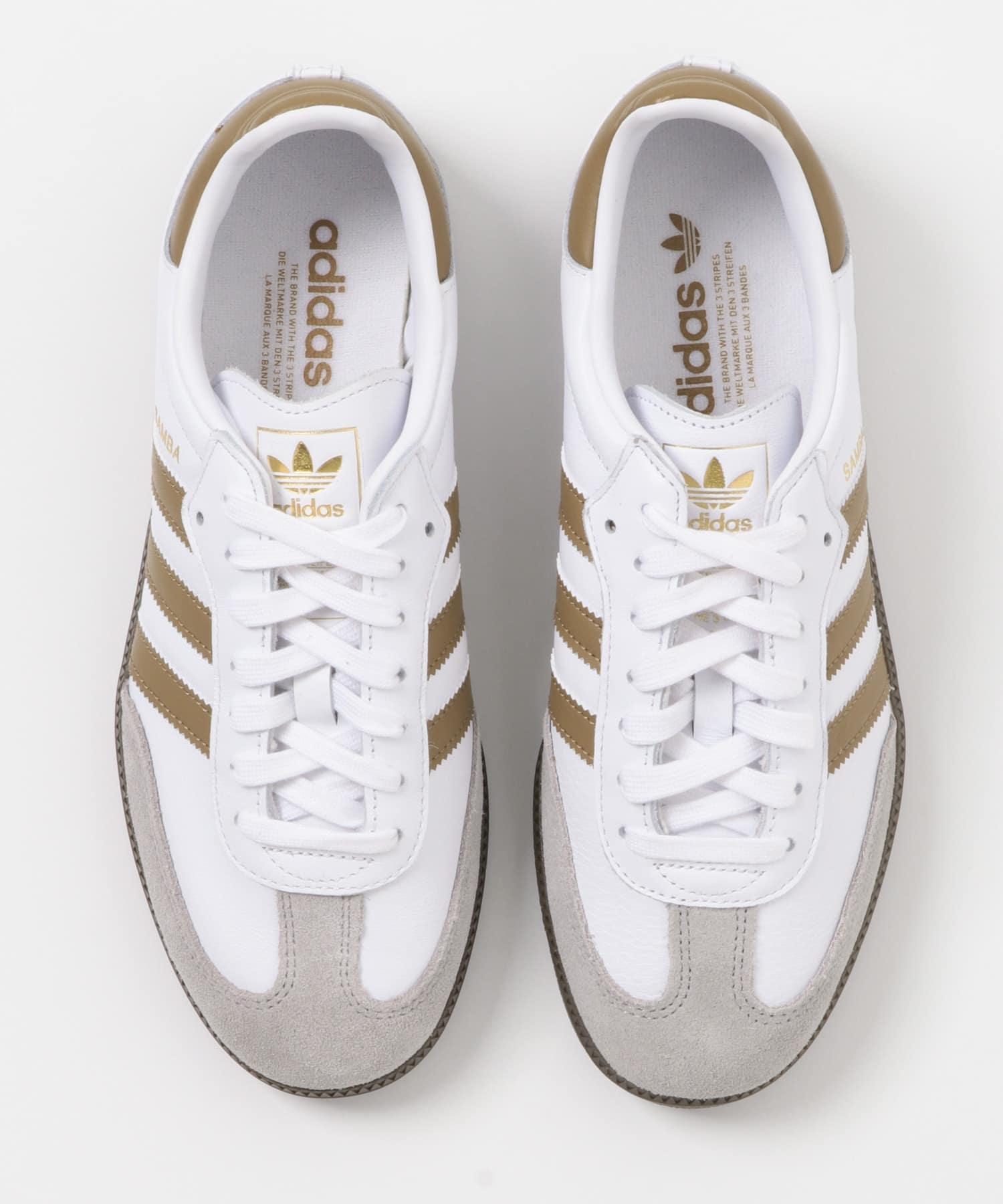adidas　SAMBA OG ホワイト/ブラウン 26