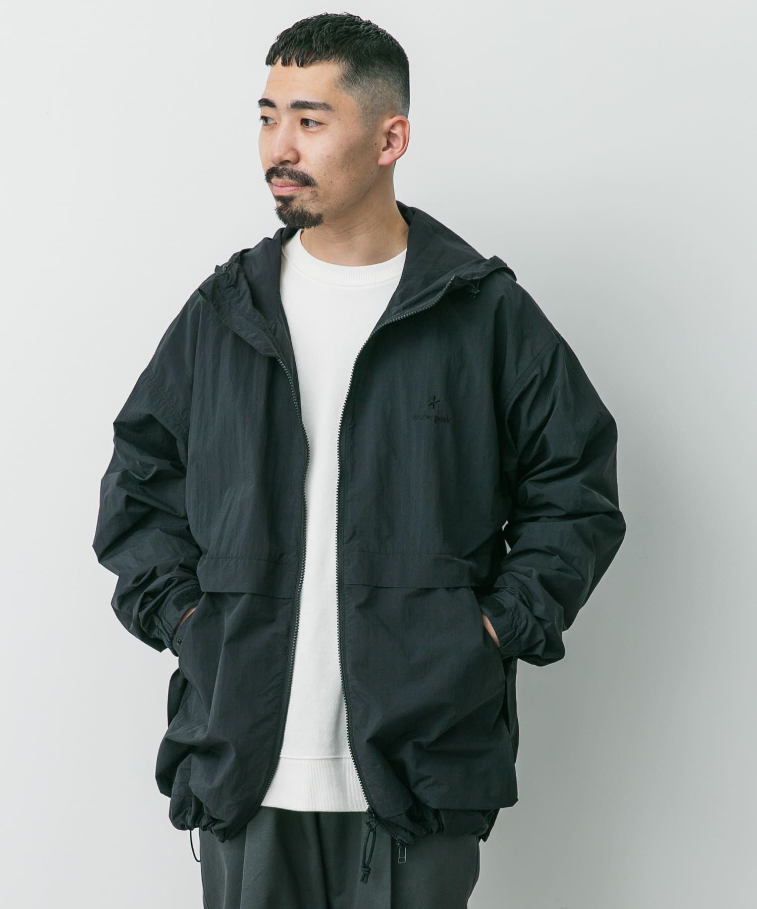  Peak Apparel×DOORS ナイロンジャケット　未使用 別注』Snow Peak Apparel×DOORS Nylon Tussah Jacket(M BLACK