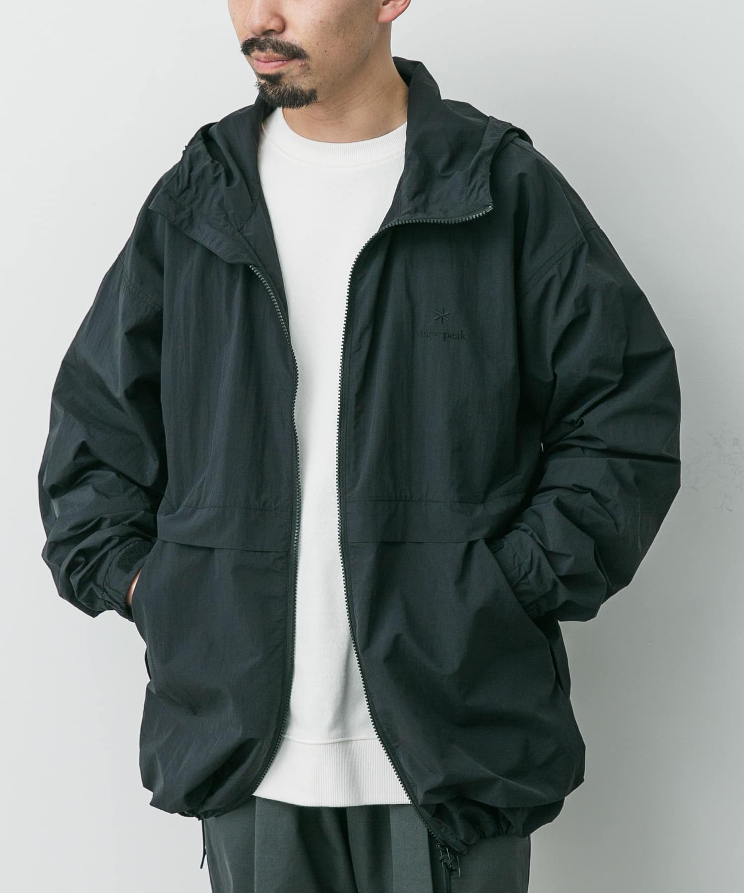 別注』Snow Peak Apparel×DOORS Nylon Tussah Jacket(M BLACK