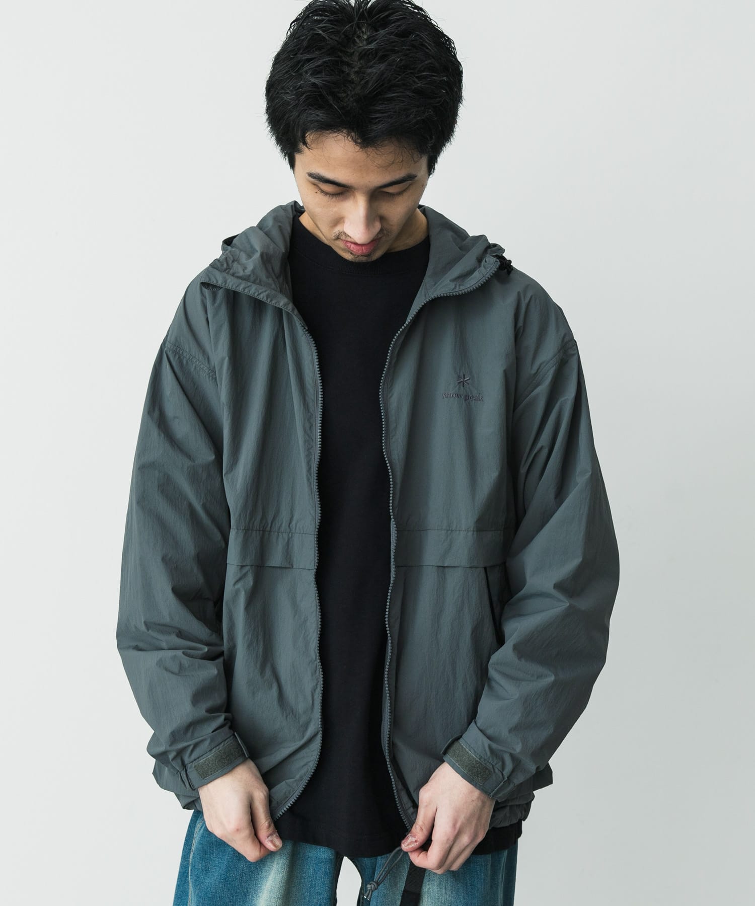 別注』Snow Peak Apparel×DOORS Nylon Tussah Jacket(M BLACK