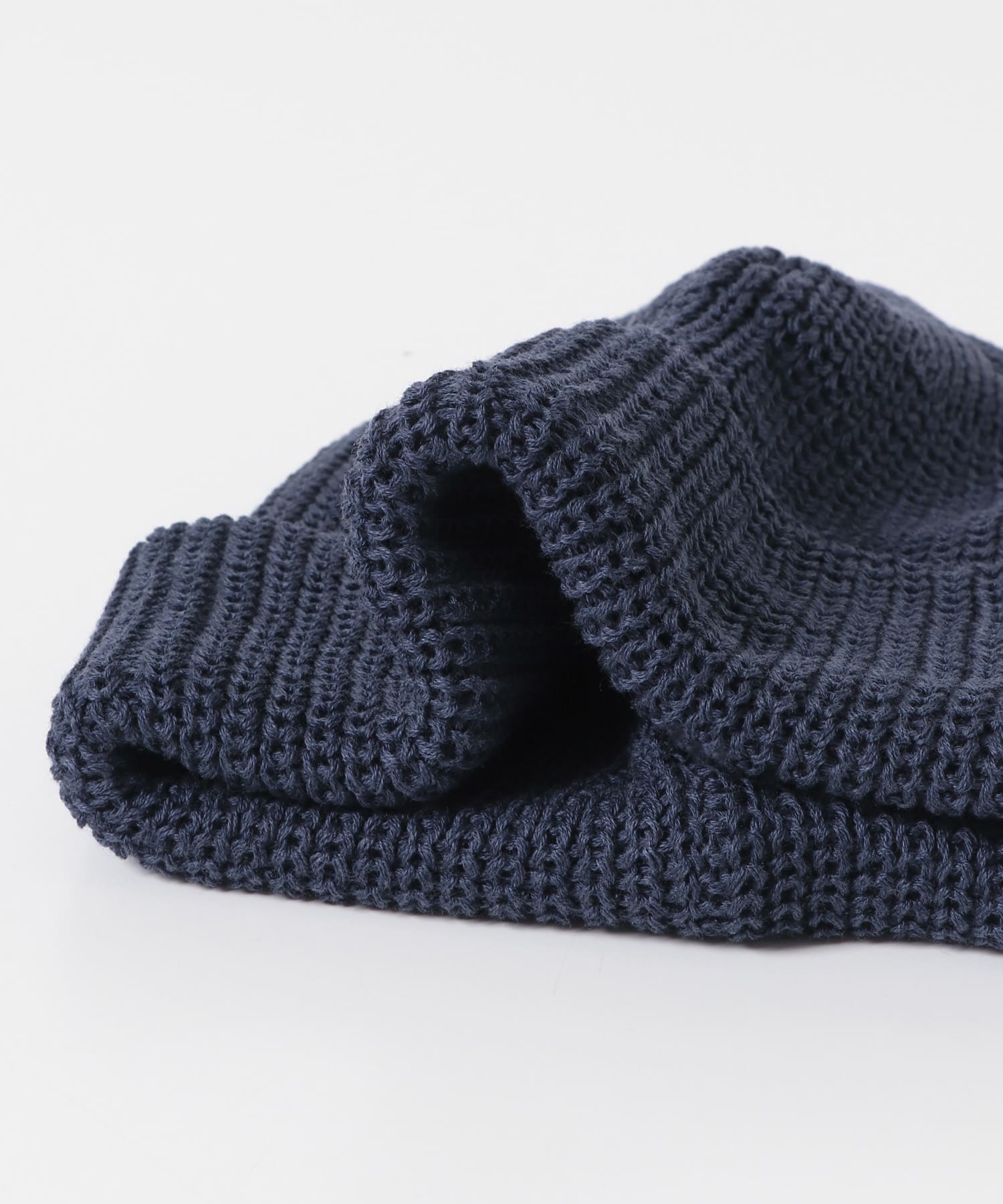 KIJIMA TAKAYUKI　COTTON ACRYLIC WATCH CAP NAVY one