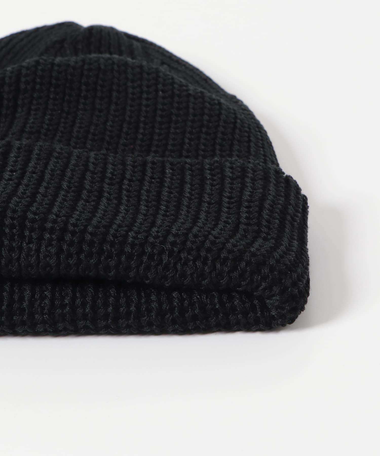 KIJIMA TAKAYUKI　COTTON ACRYLIC WATCH CAP BLACK one