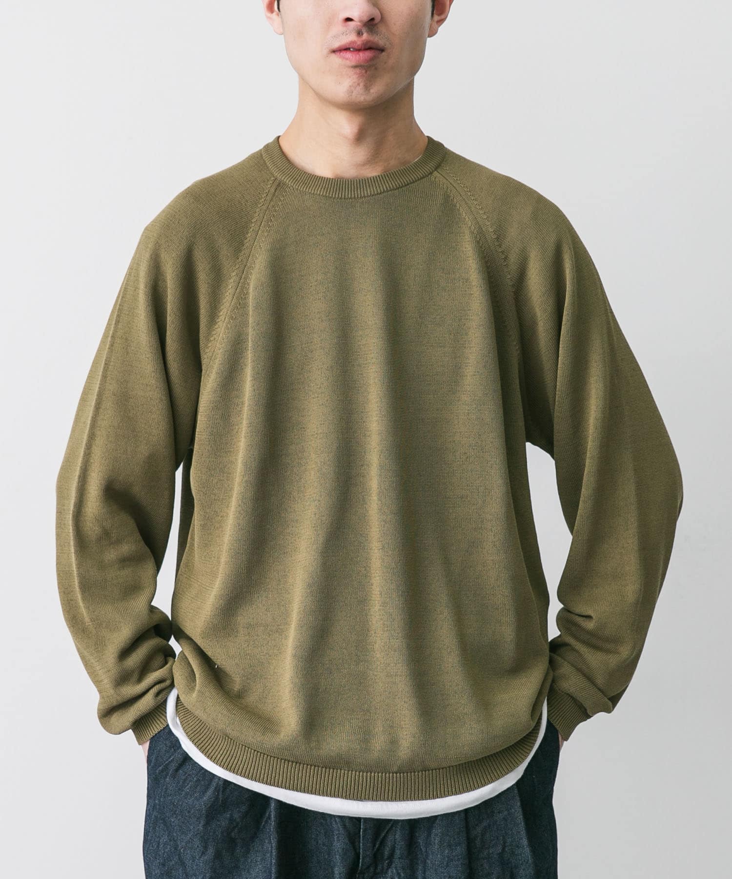 STILL BY HAND　High twist cotton sweater