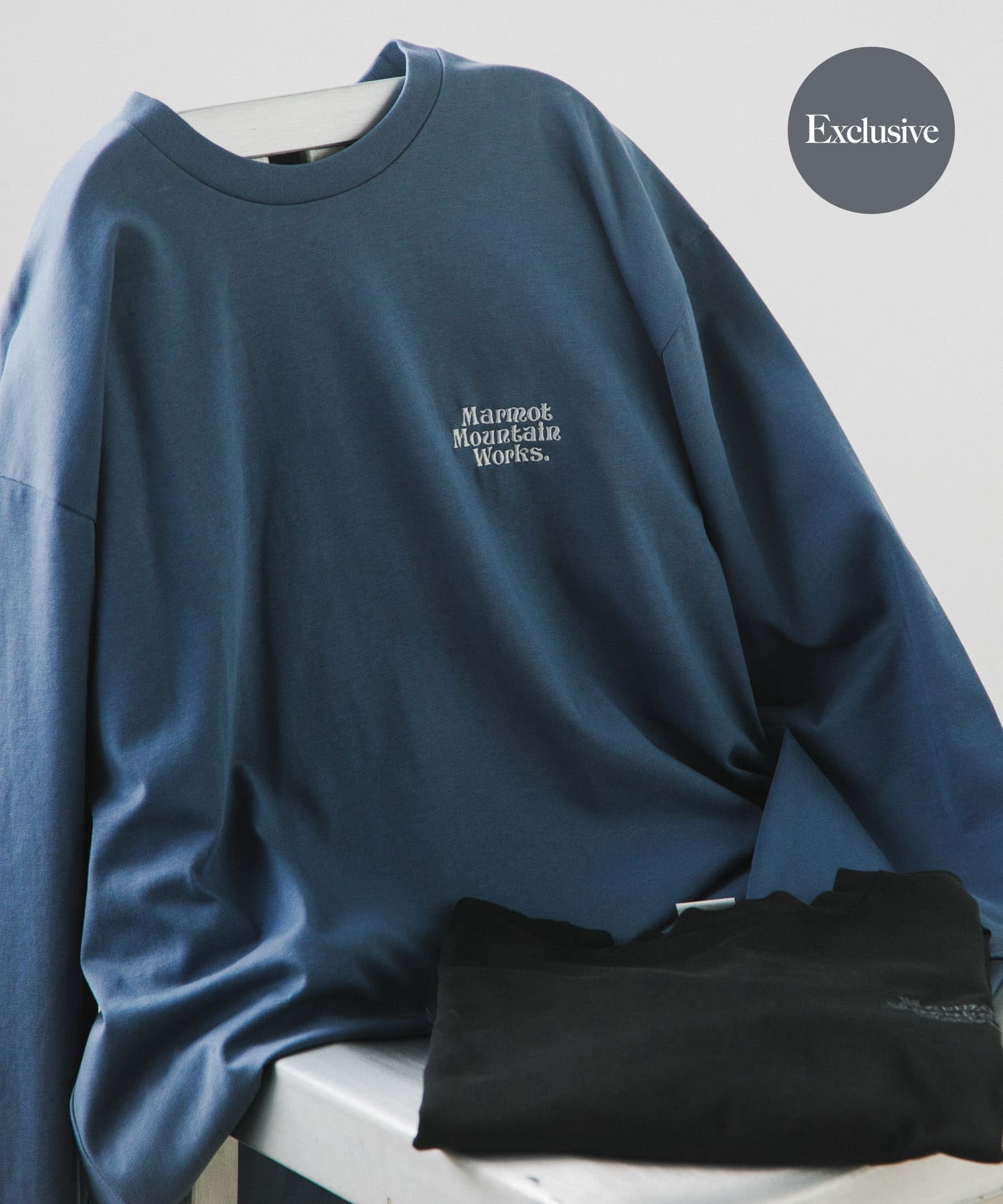 『別注』Marmot×DOORS　MMW Long-Sleeve T-Shirts INDIGO L