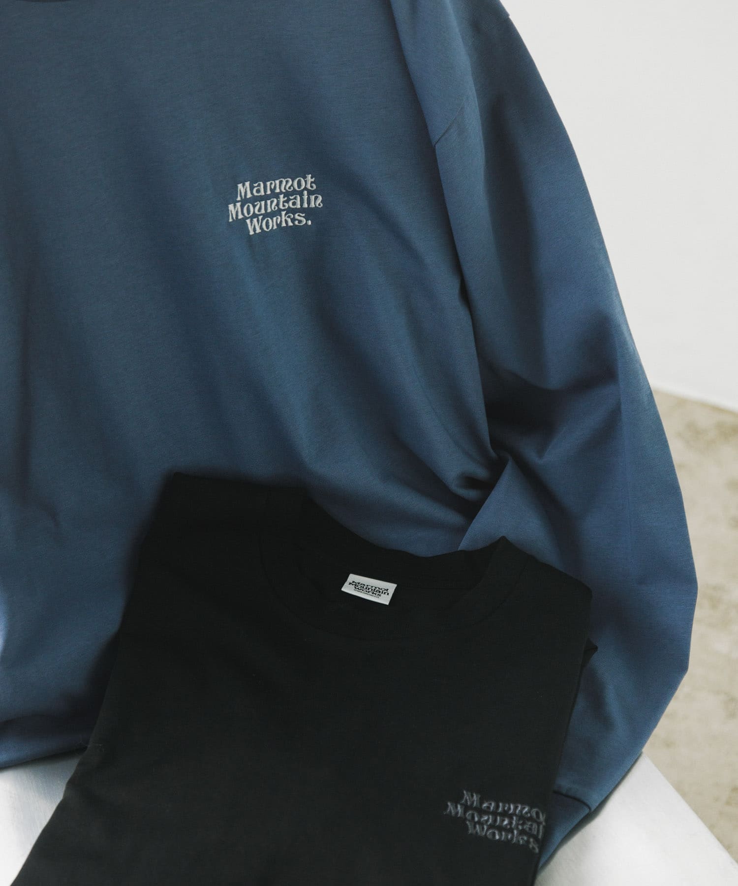 『別注』Marmot×DOORS　MMW Long-Sleeve T-Shirts INDIGO L
