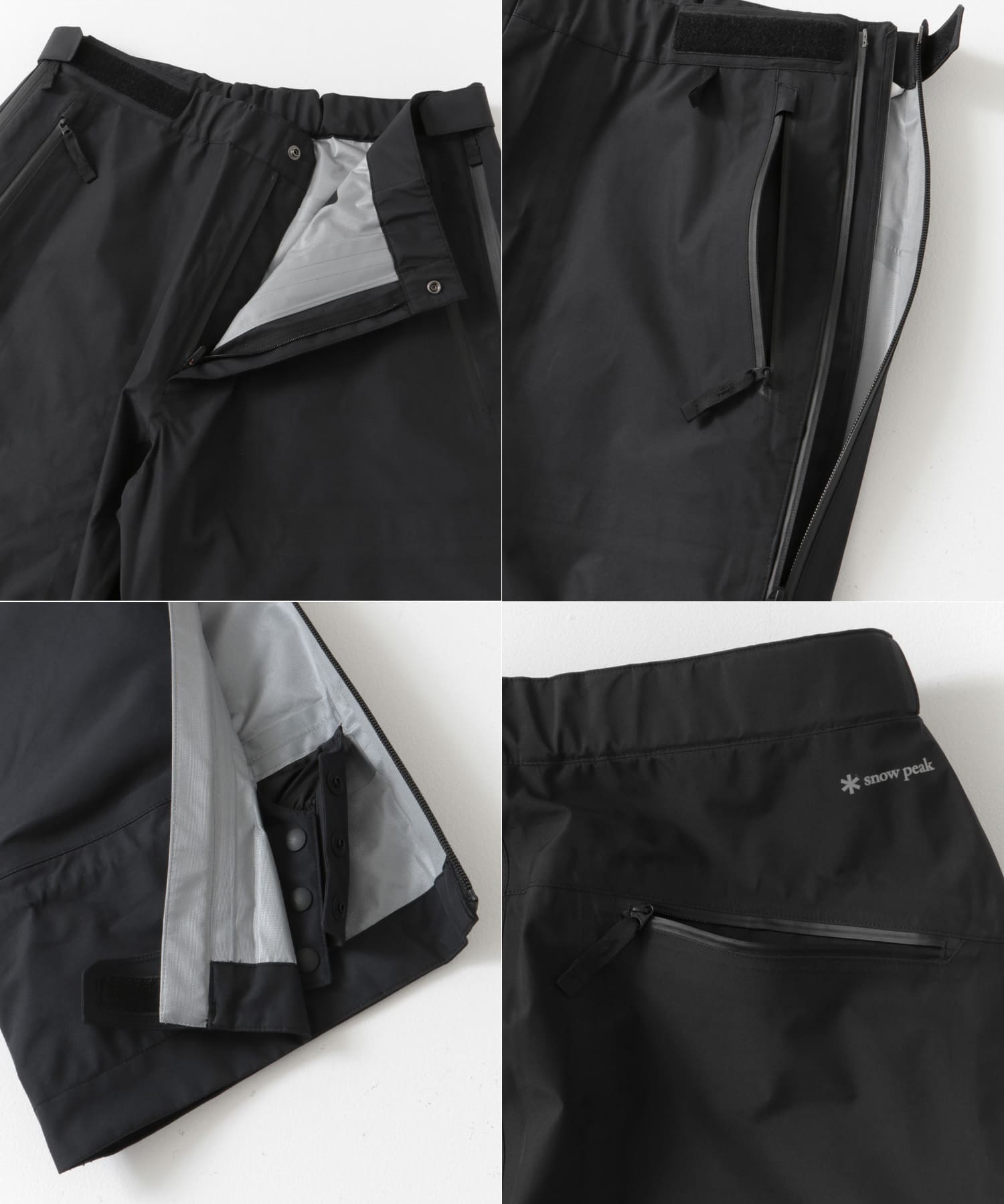 Snow Peak Apparel　GORE-TEX Rain Pants BLACK M