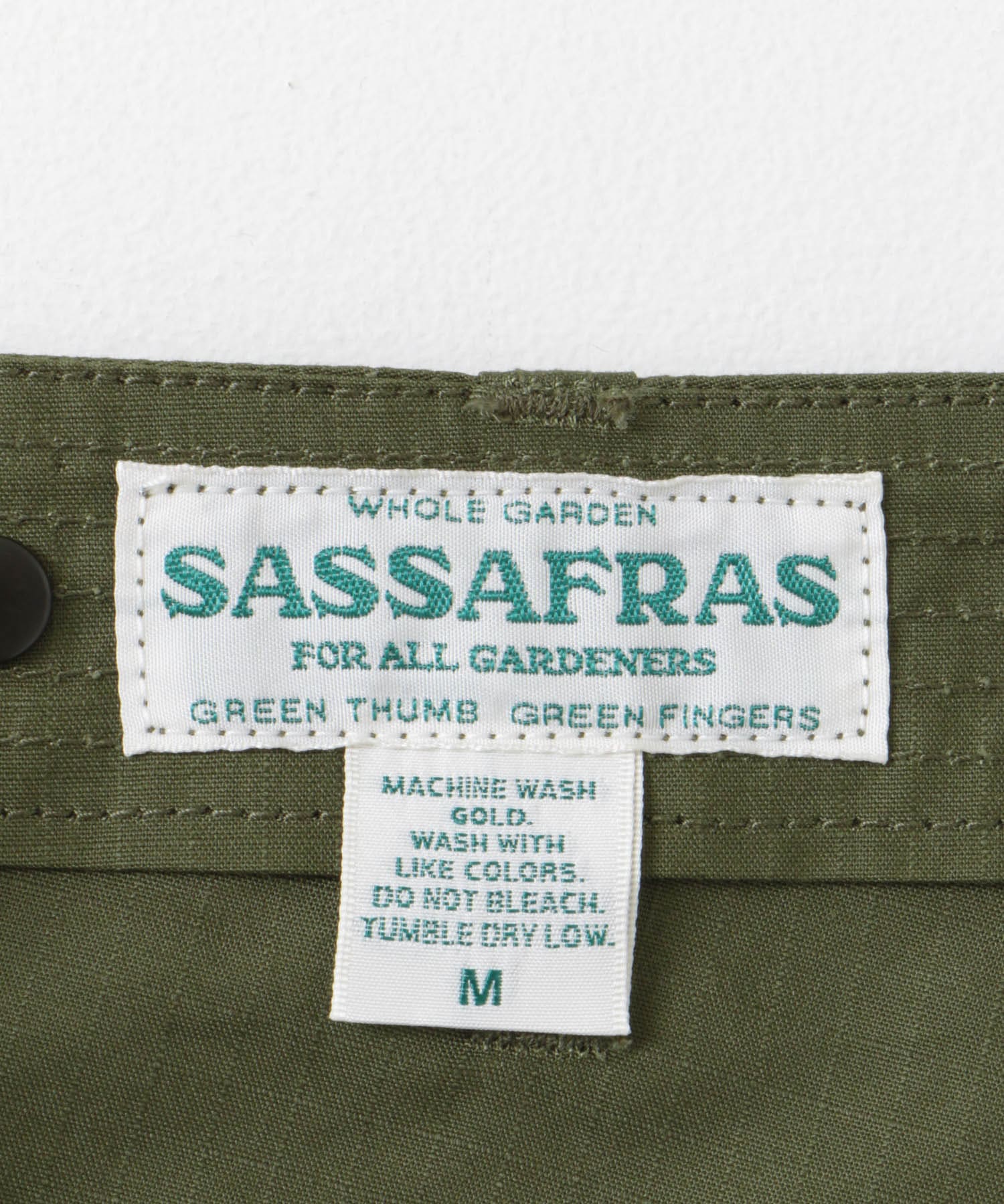 SASSAFRAS　F.S.Cultivator Pants Olive S