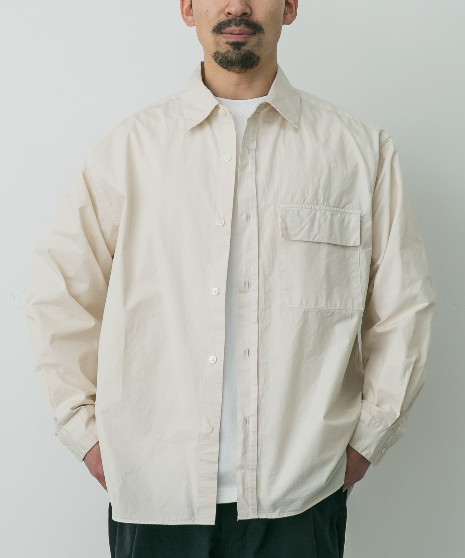 25ss STILL BY HAND シルク混紡 オーサイズシャツ 46 25ss STILL BY HAND シルク混紡 オーサイズシャツ 46 25SS STILL
