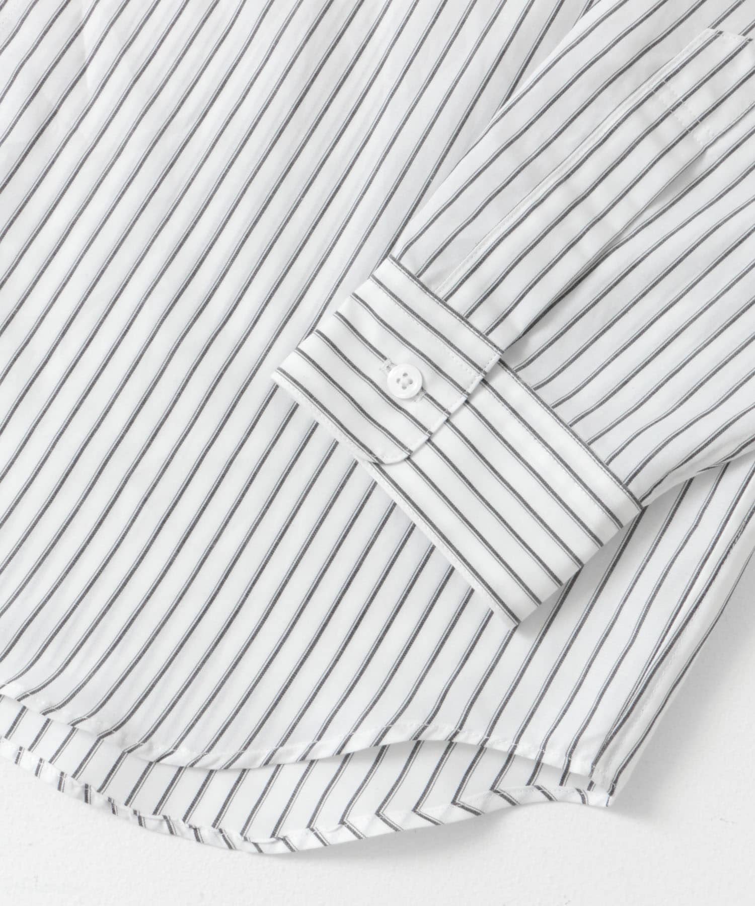 STILL BY HAND　Oversized shirts WHT STRIPE 46