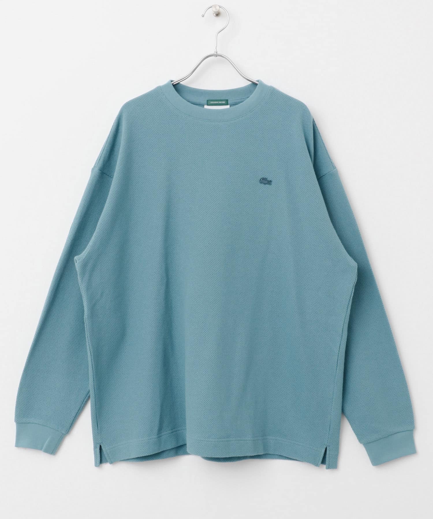 『別注』LACOSTE×DOORS　thick pique crew long-sleeve CALCAIRE 3