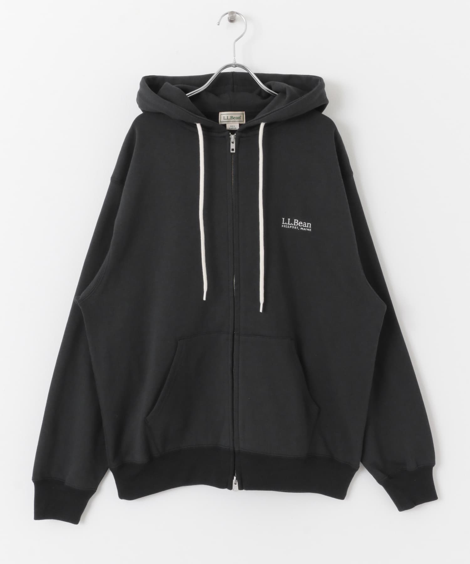 L.L.Bean　PortageFullZipHoodedSweat D Charcoal M