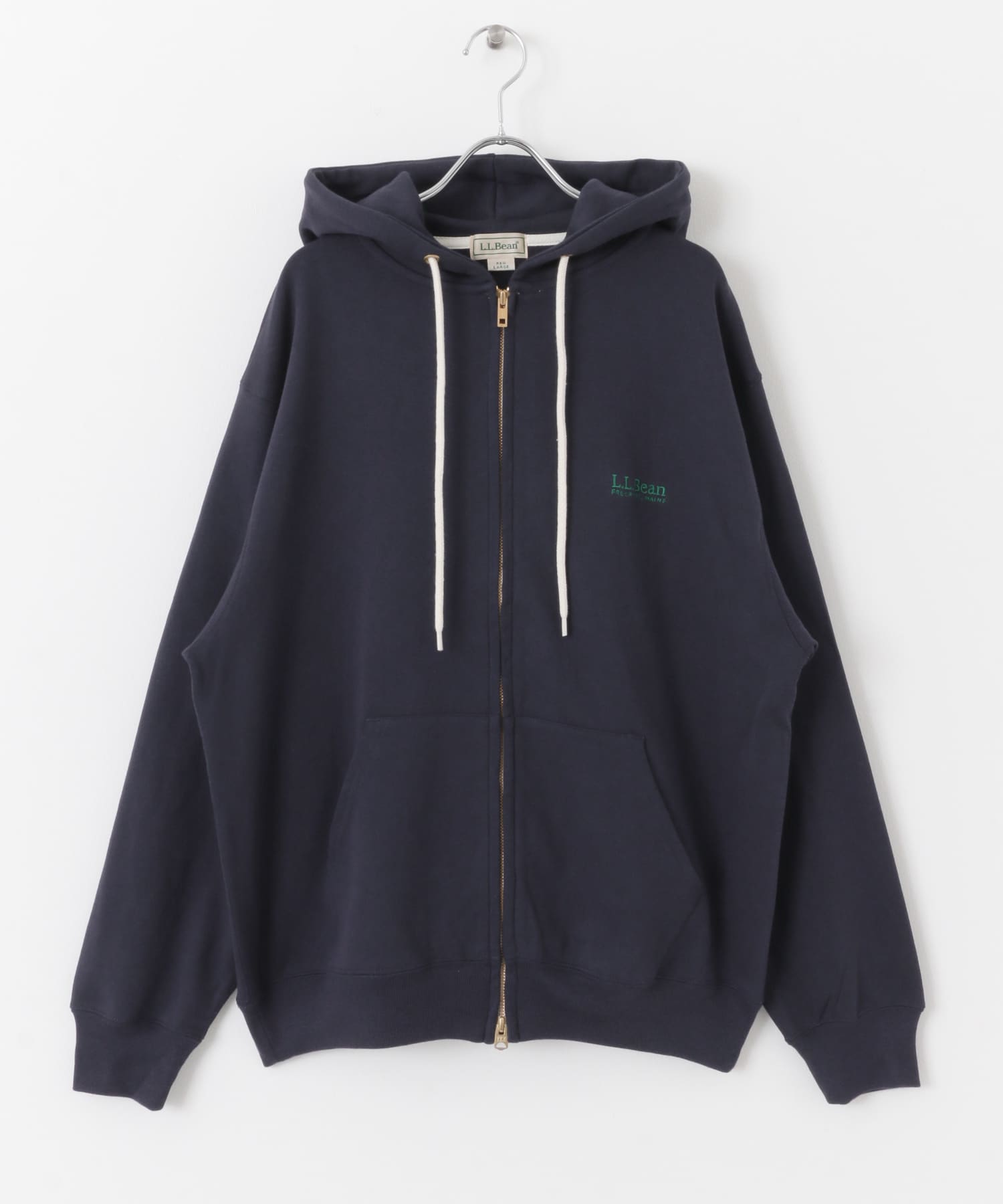 L.L.Bean　PortageFullZipHoodedSweat Navy M