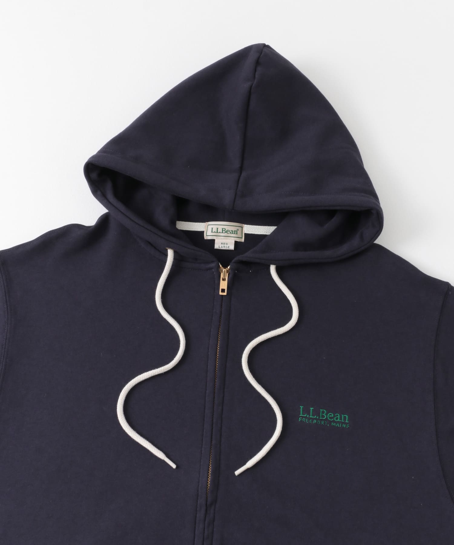 L.L.Bean　PortageFullZipHoodedSweat Navy M