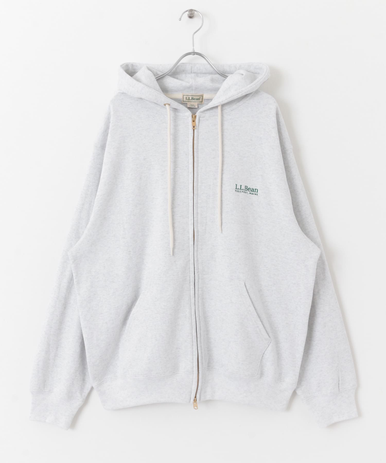 L.L.Bean　PortageFullZipHoodedSweat Birch M