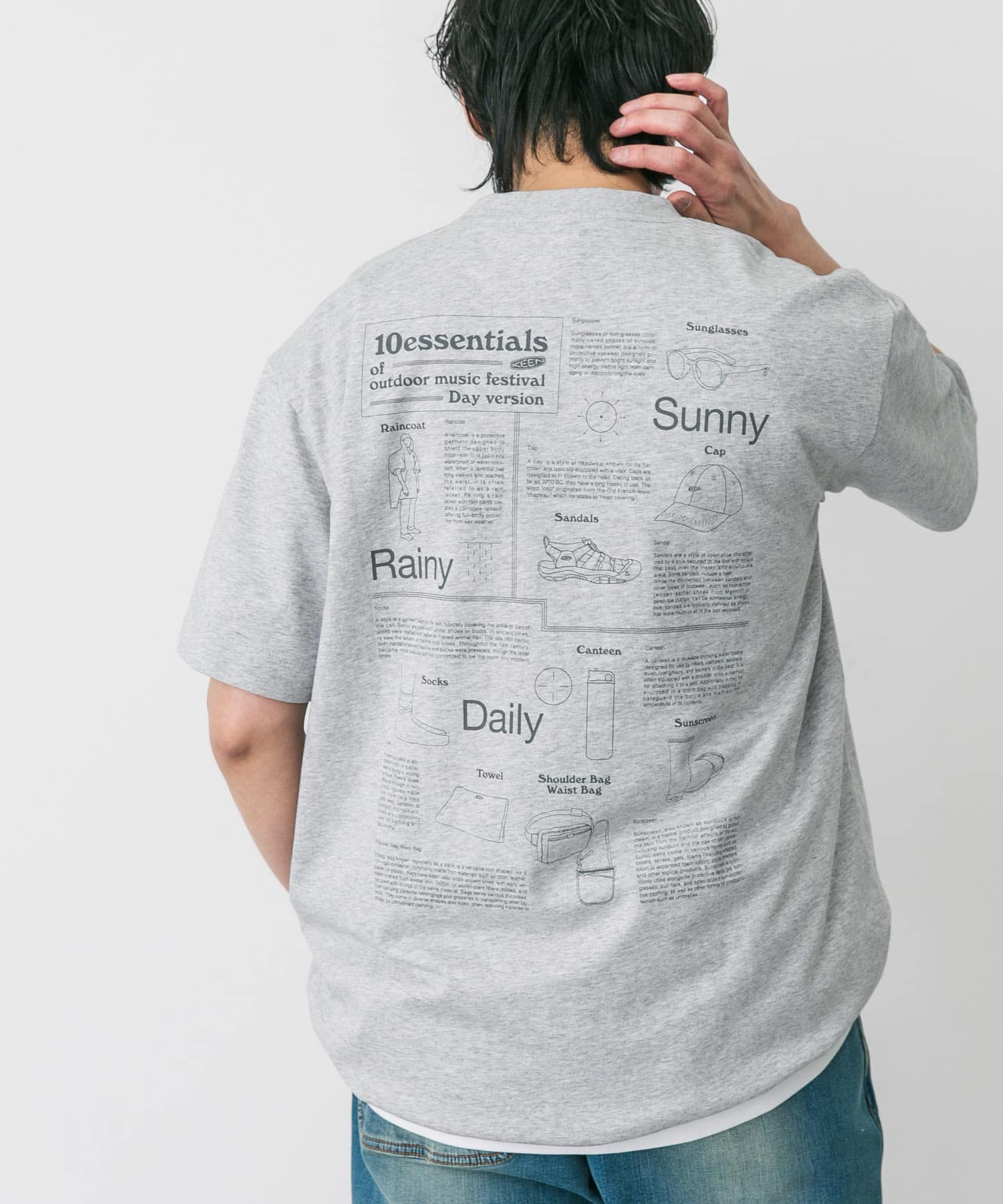 別注』KEEN×DOORS OC/RP10ESSENTIALS T-SHIRTS(M ASH GREY