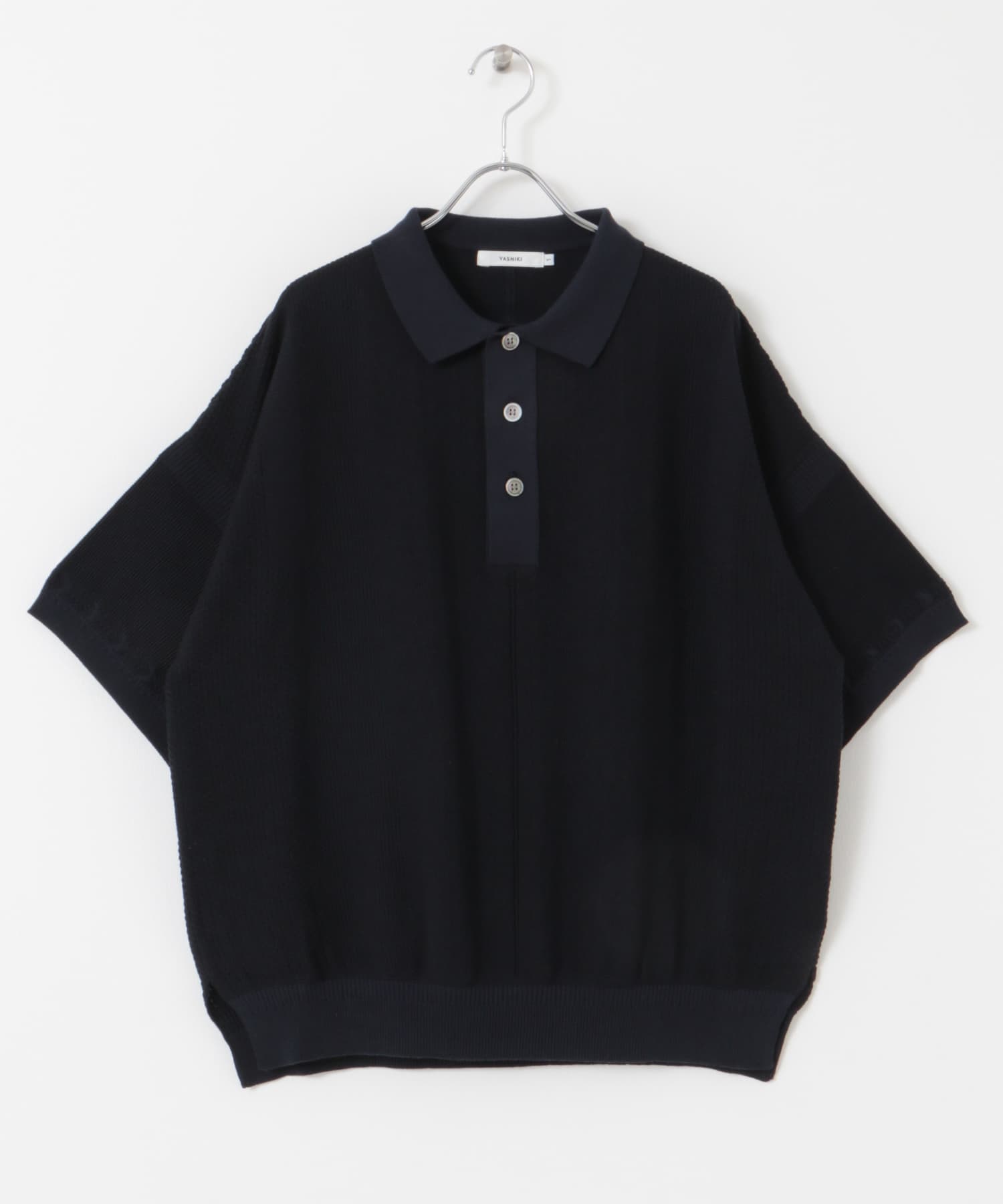 YASHIKI　Umiiro Knit Polo NAVY 1