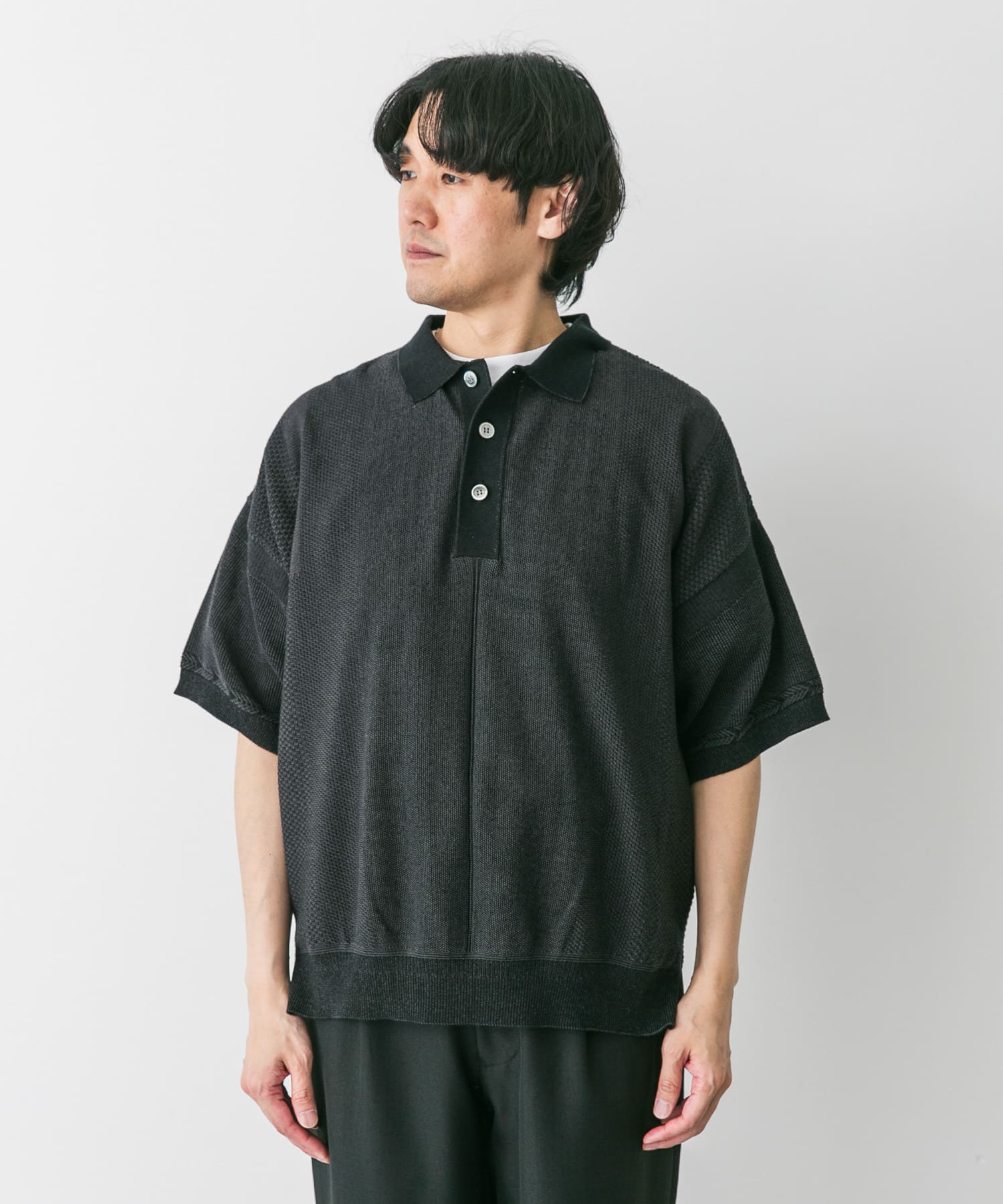 YASHIKI Umiiro Knit Polo(1 MIXGRAY): トップス｜URBAN RESEARCH公式