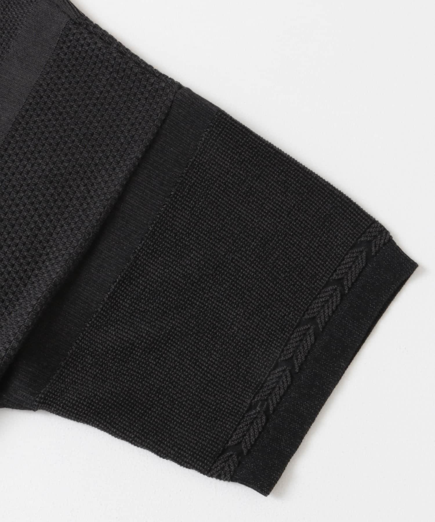 YASHIKI　Umiiro Knit Polo BLACK 1