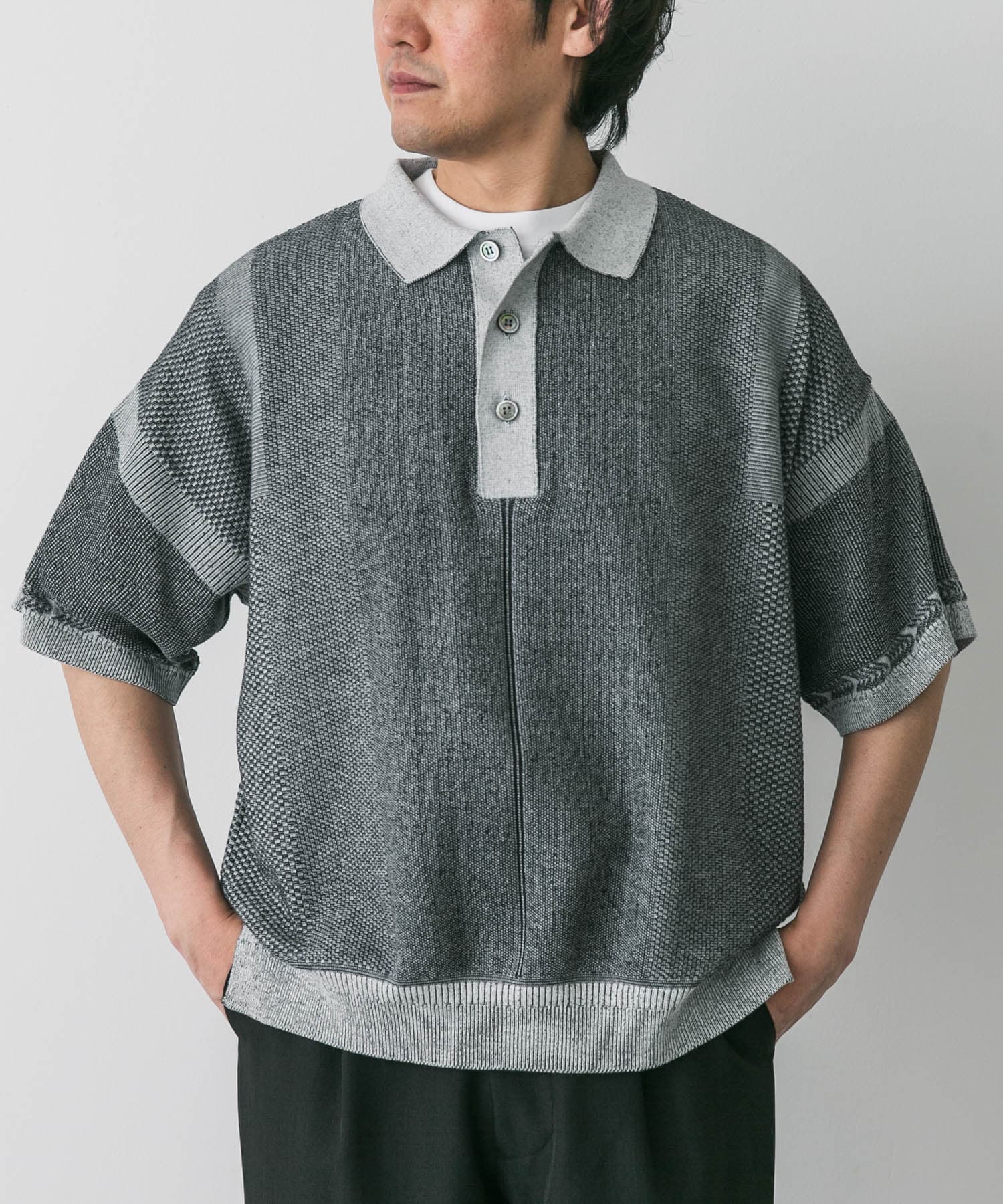 YASHIKI　Umiiro Knit Polo