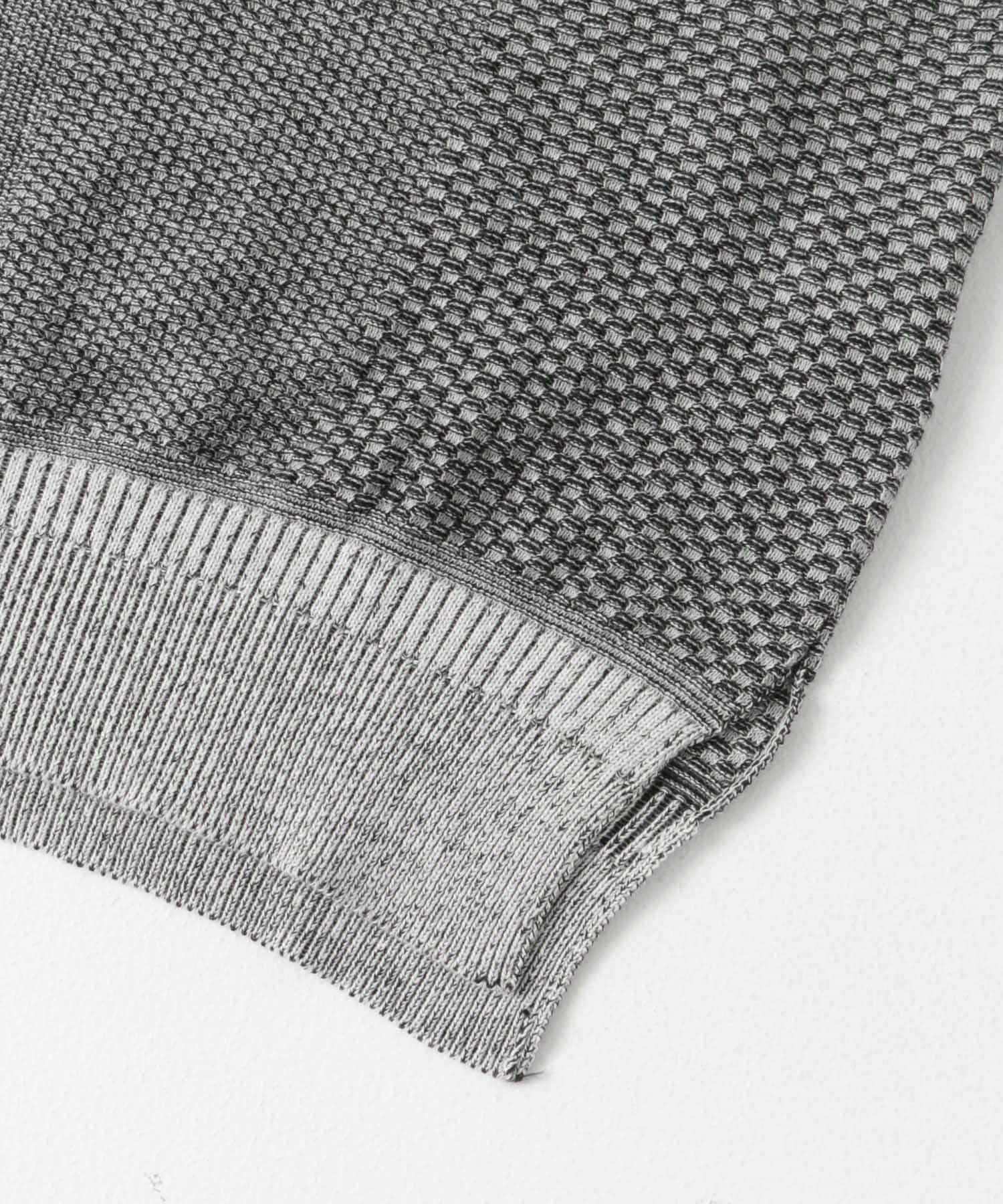 YASHIKI　Umiiro Knit Polo MIXGRAY 1