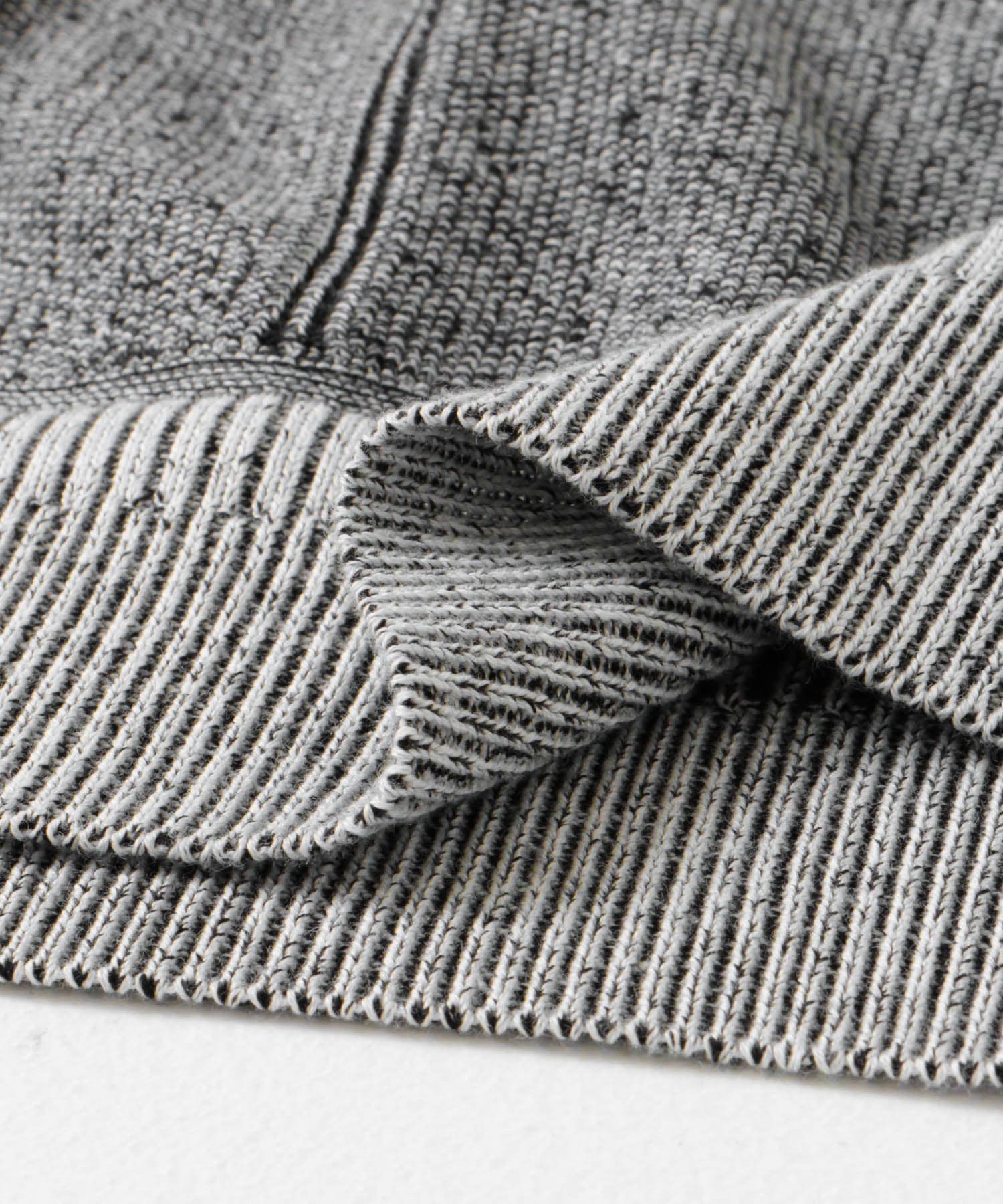 YASHIKI　Umiiro Knit Polo MIXGRAY 1