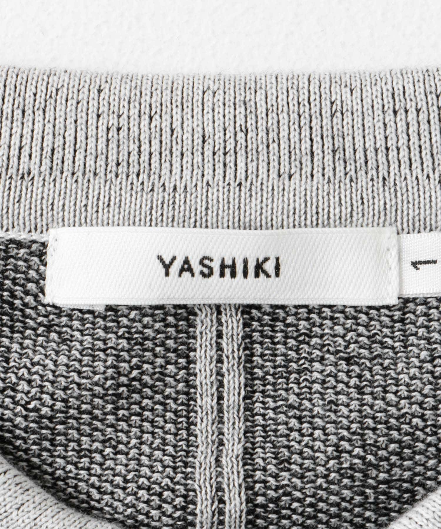 YASHIKI　Umiiro Knit Polo MIXGRAY 1