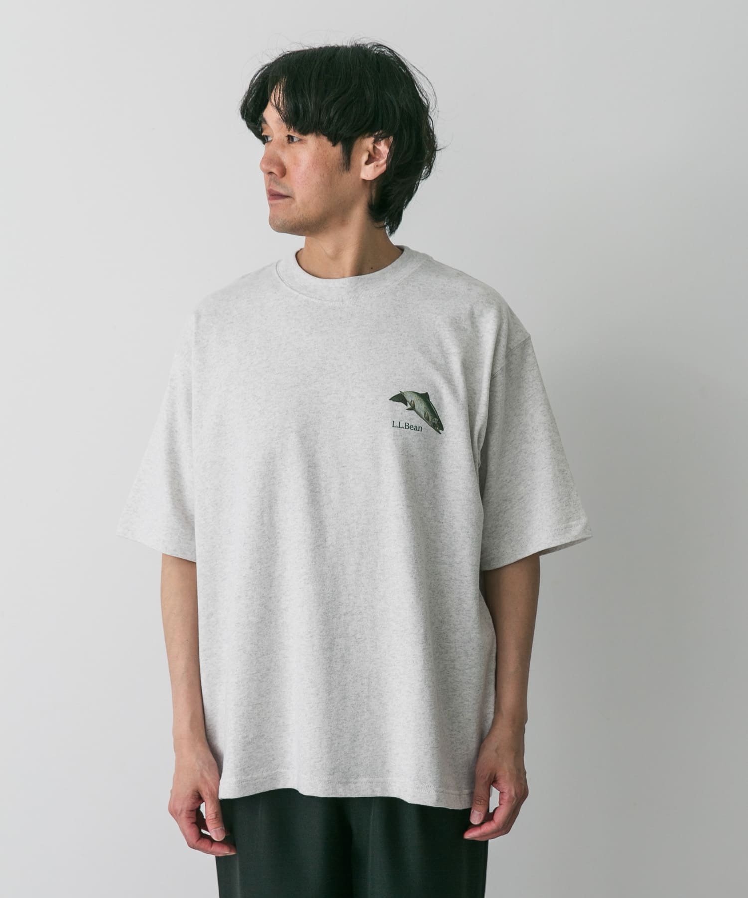L.L.Bean 1980 SS Catalog Trout-T-shirts(M Ecru): トップス