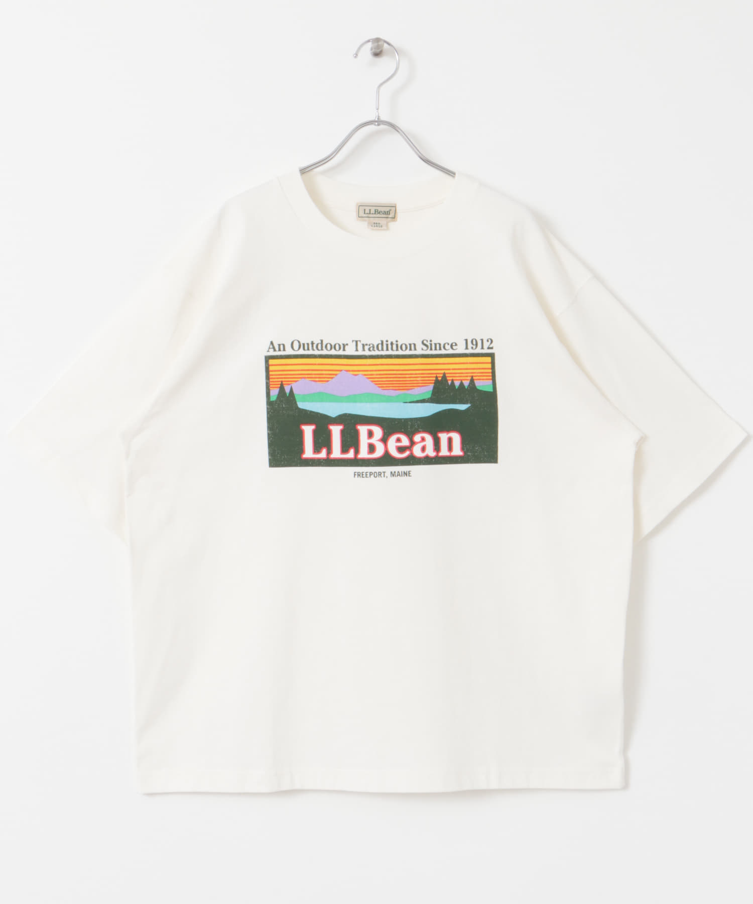 L.L.Bean　ShortSleeveKatahdinLogoT-shirts Off white M