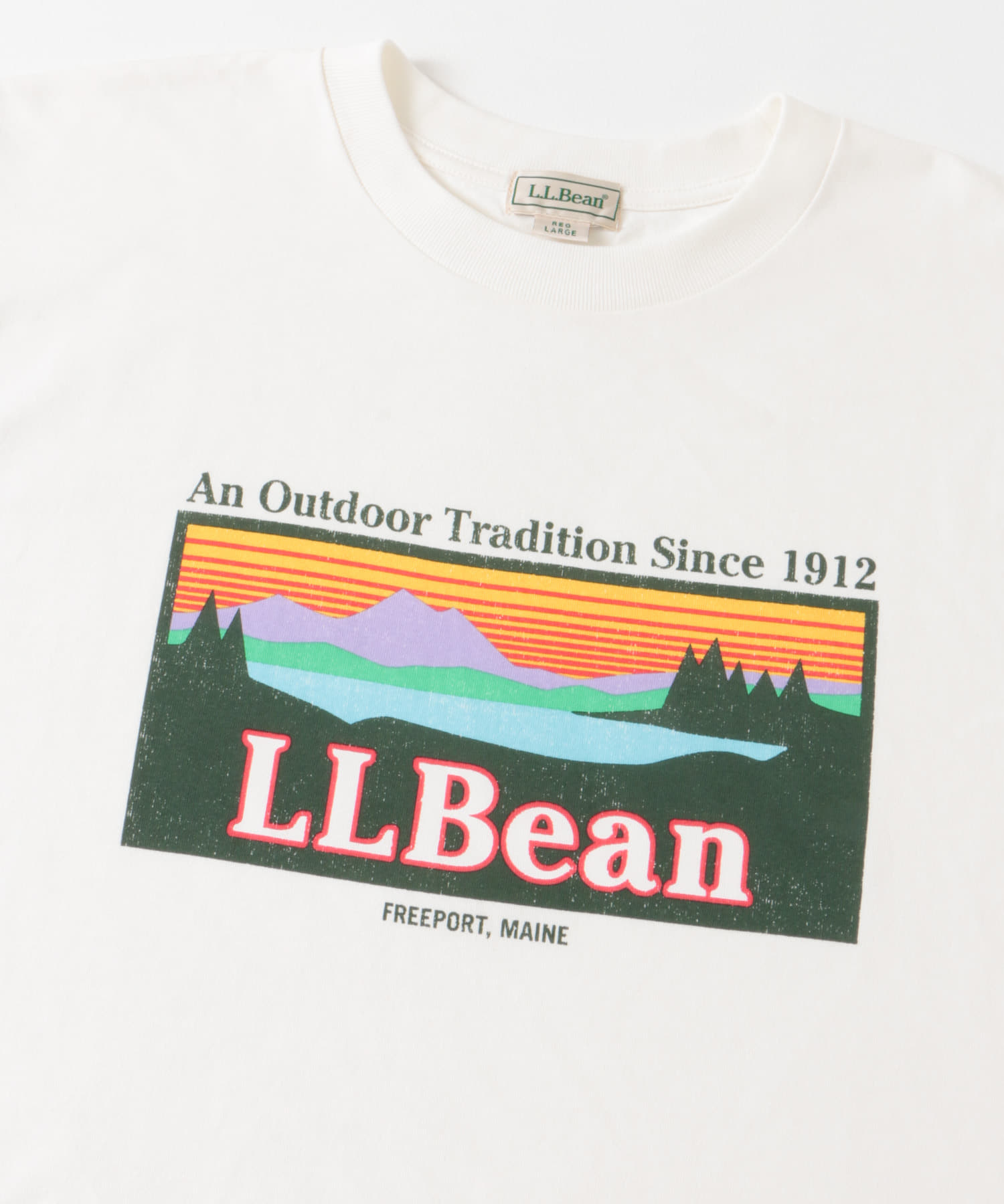 L.L.Bean　ShortSleeveKatahdinLogoT-shirts Off white M