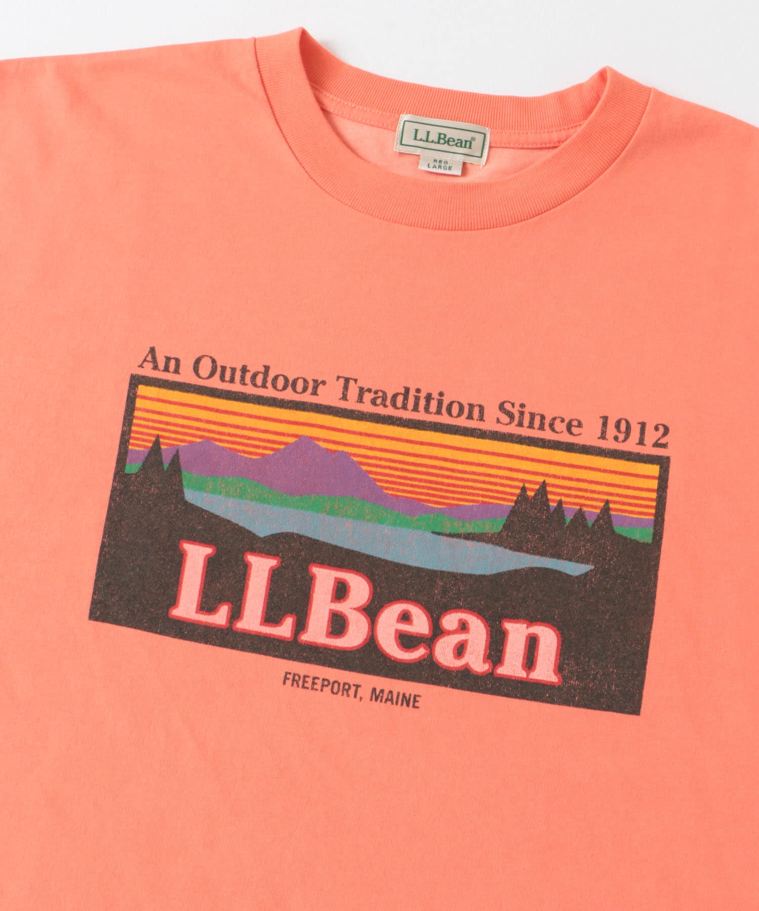 L.L.Bean　ShortSleeveKatahdinLogoT-shirts Apricot M