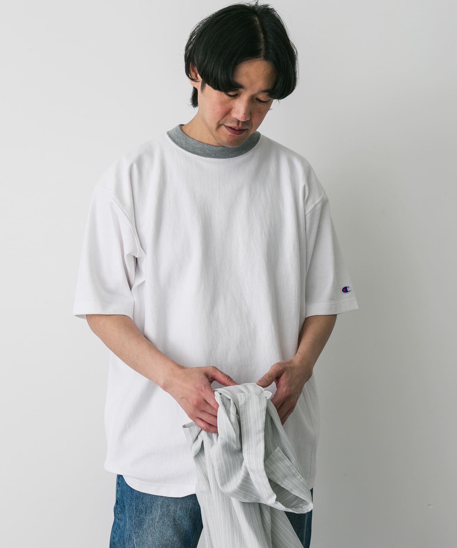 『別注』CHAMPION×DOORS RW RINGER SHORT-SLEEVE T-SHIRTS