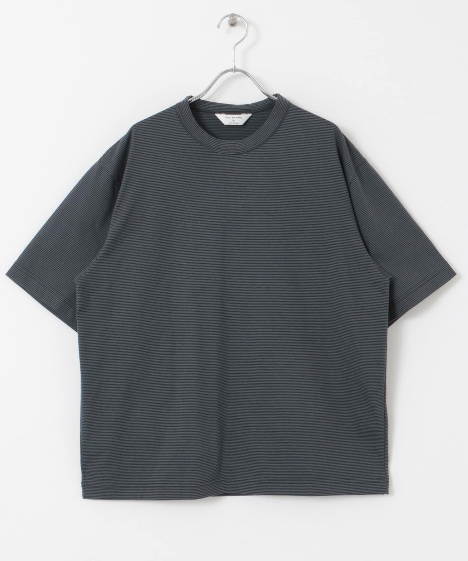 STILL BY HAND　Striped T-shirts GRY/NVY 46
