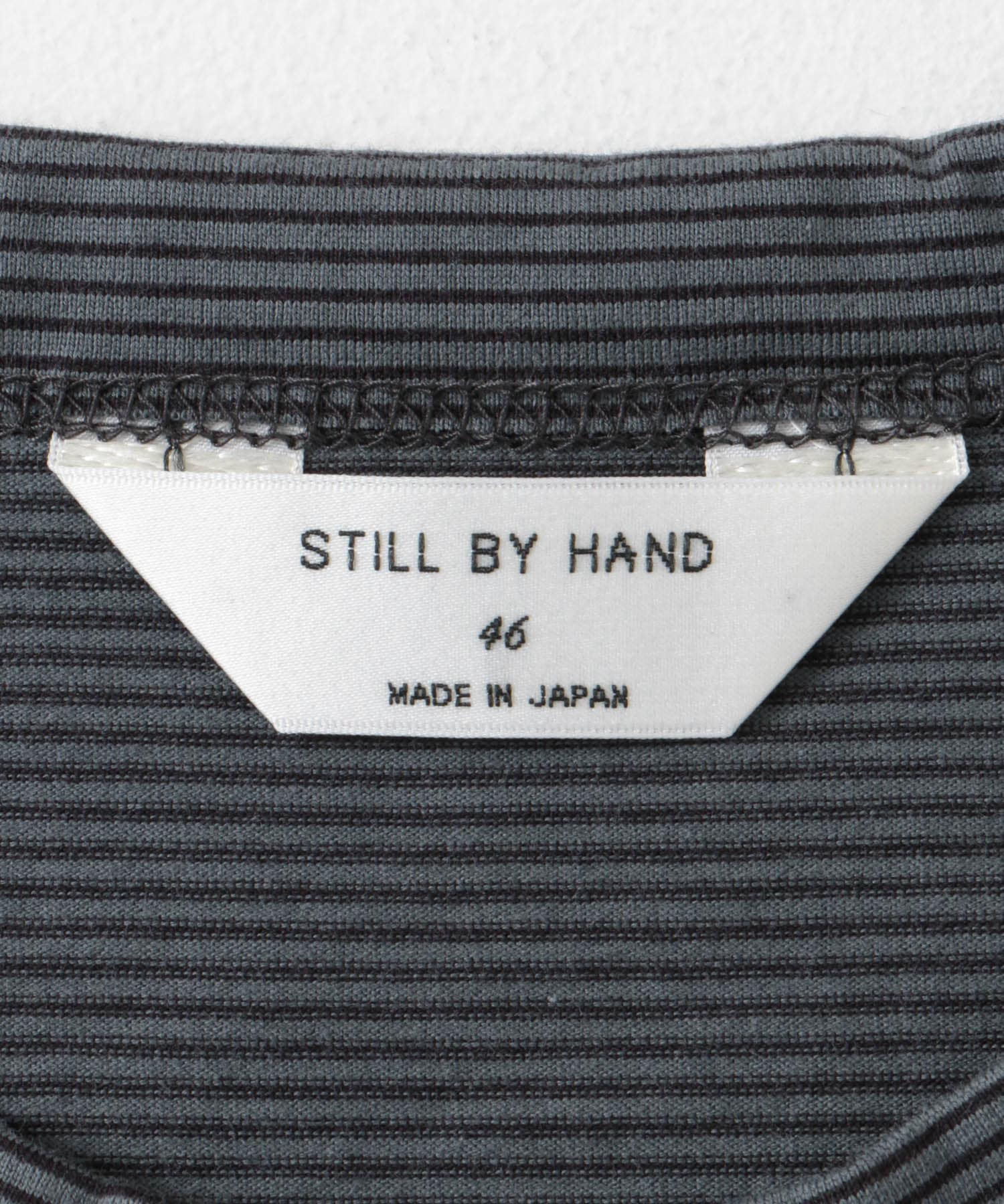 STILL BY HAND　Striped T-shirts GRY/NVY 46