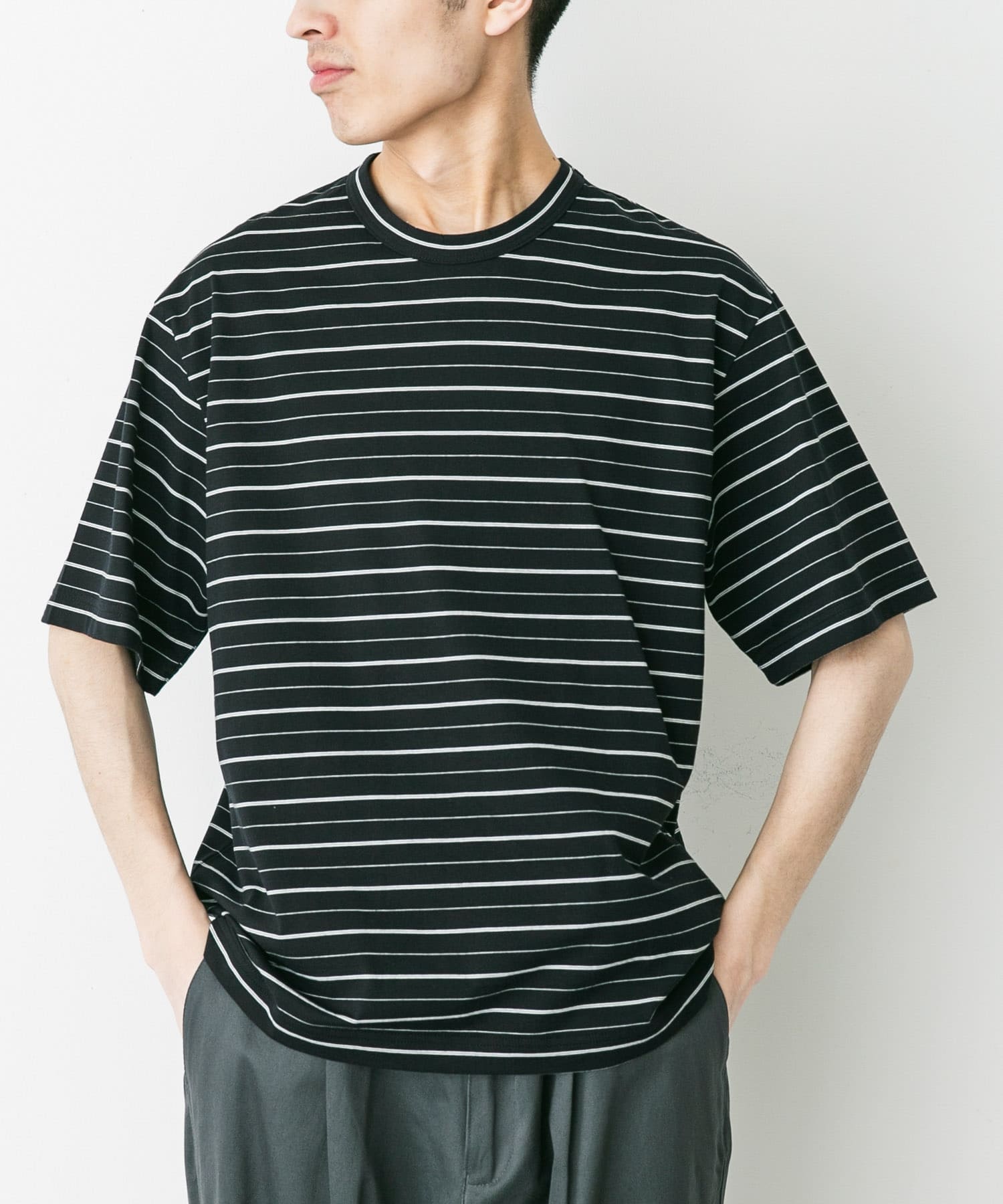 STILL BY HAND　Striped T-shirts