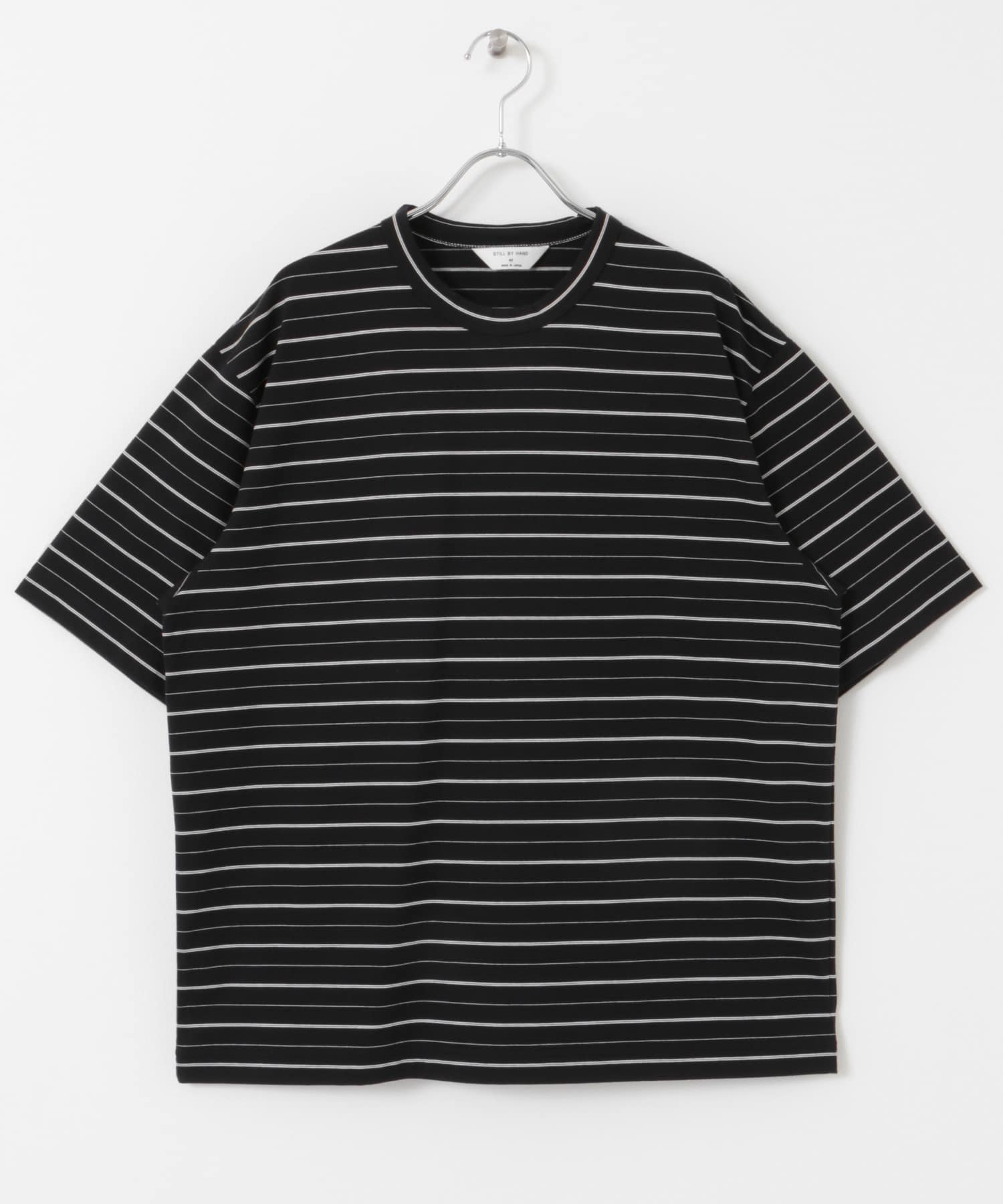 STILL BY HAND　Striped T-shirts BLK/WHT 46